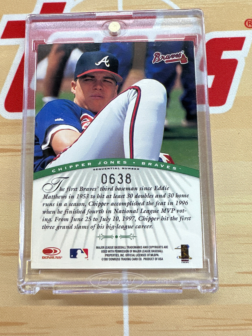 1997 Donruss Signature Chipper Jones Auto Braves