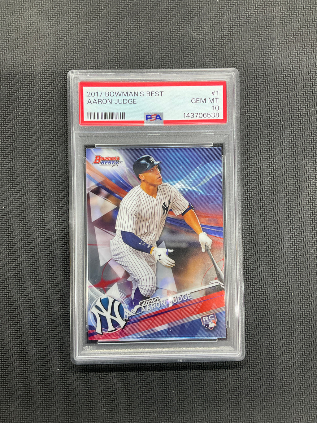 2017 Bowman's Best Aaron Judge Rookie #1 PSA 10 Yankees
