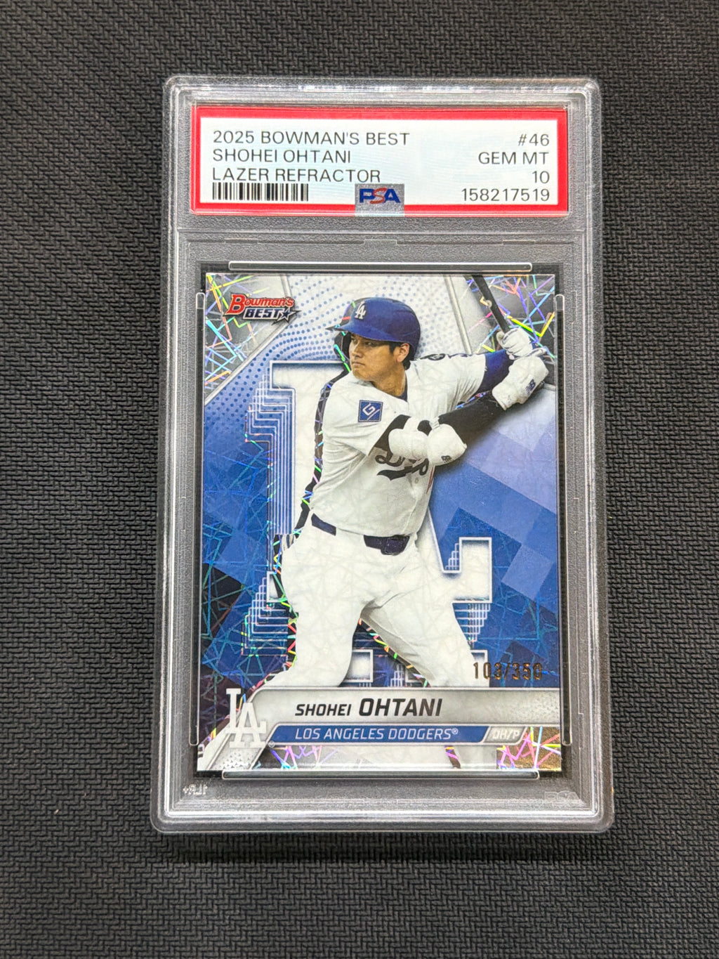 2025 Bowman's Best Shohei Ohtani Lazer /350 PSA 10 Dodgers