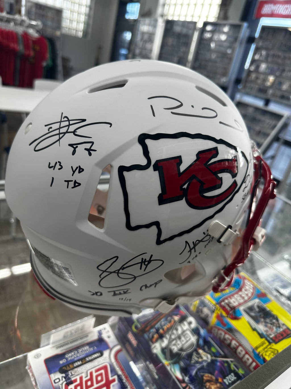 2019 Super Bowl Helment Patrick Mahomes II Travis Kelce Tyreek Hill Watkins Fanatics Auth Signed