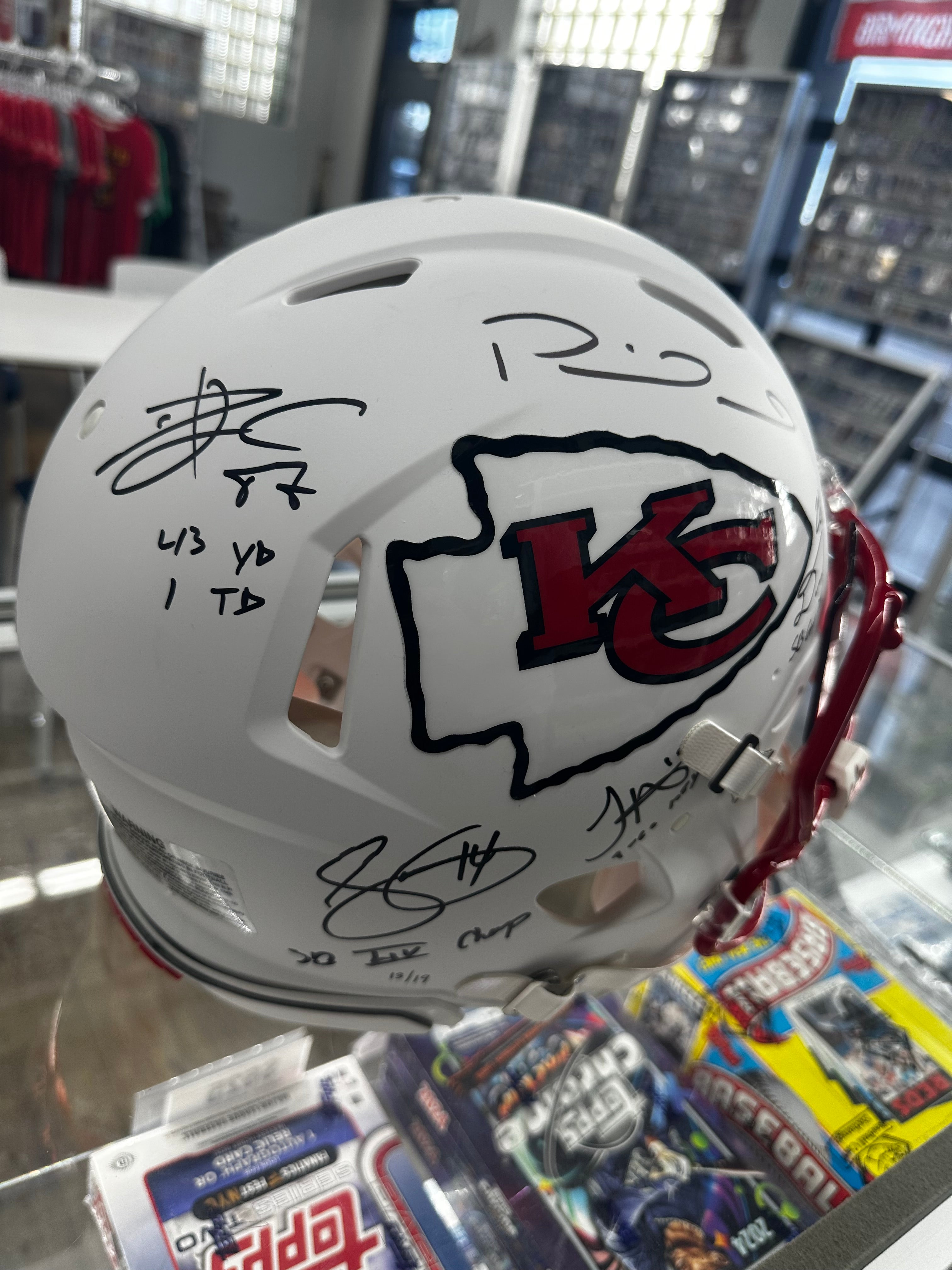 2019 Super Bowl Helment Patrick Mahomes II Travis Kelce Tyreek Hill Watkins Fanatics Auth Signed