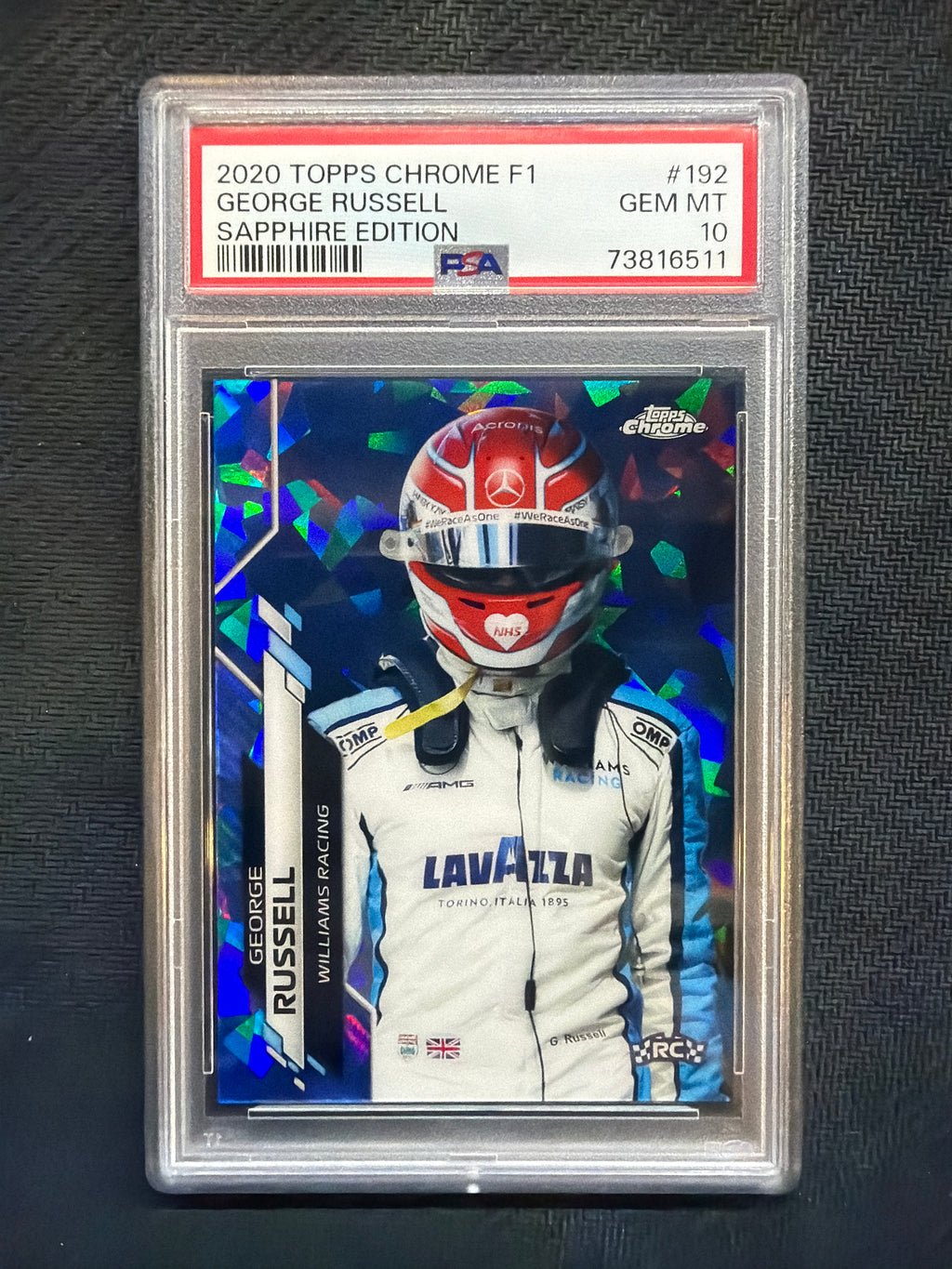 2020 Topps Chrome F1 George Russell #192 Rookie Helmet PSA 10