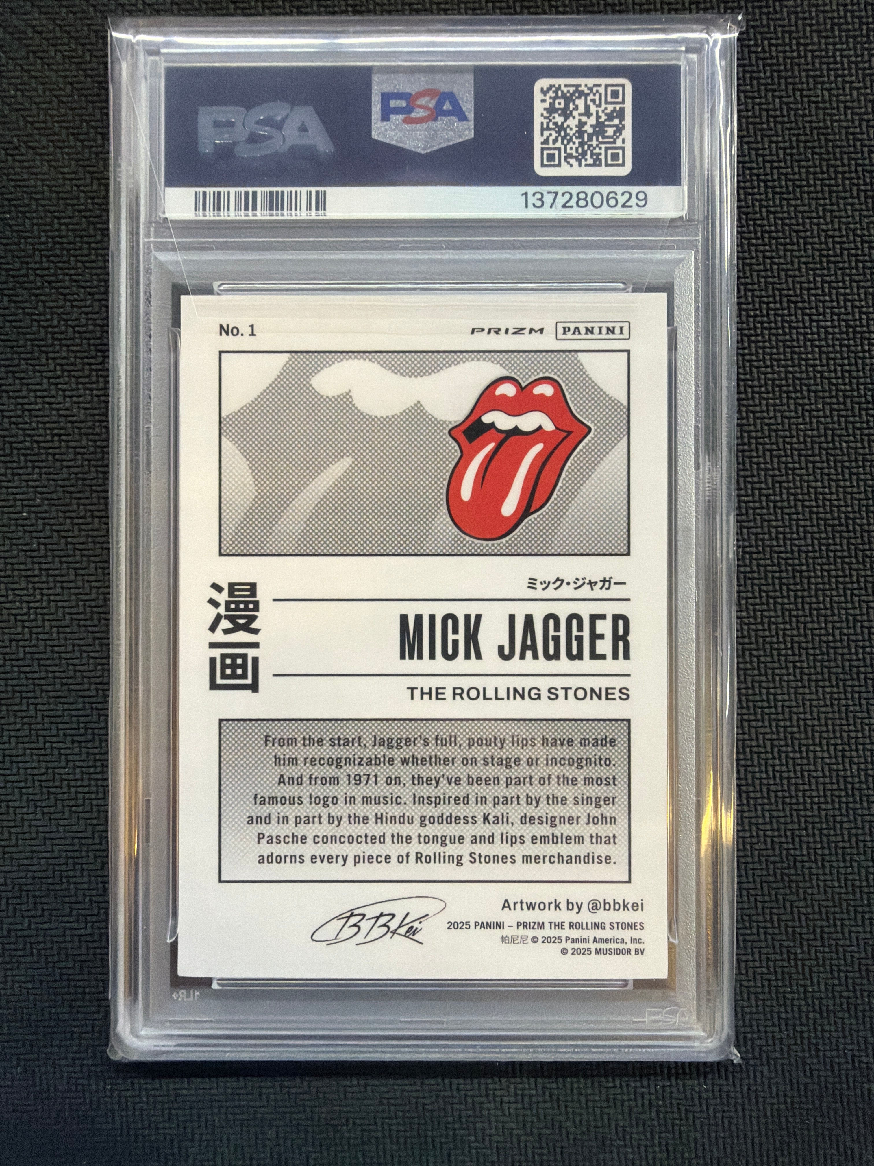 2025 Prizm Rolling Stones Mick Jagger #1 PSA 9