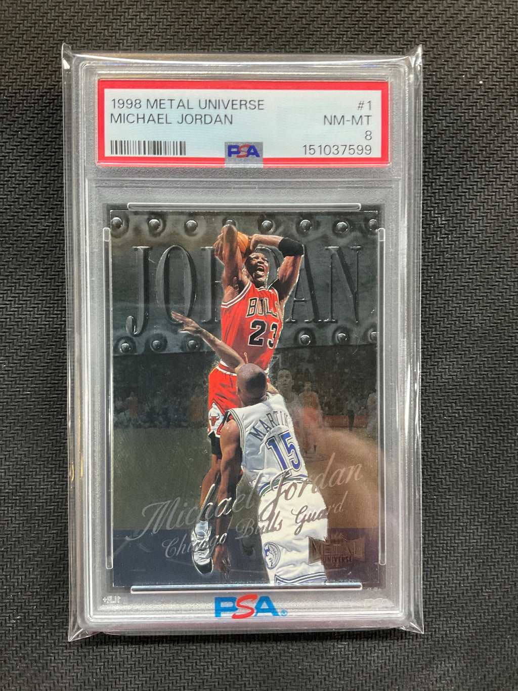 1998 Metal Universe Michael Jordan #1 PSA 8 599 Bulls