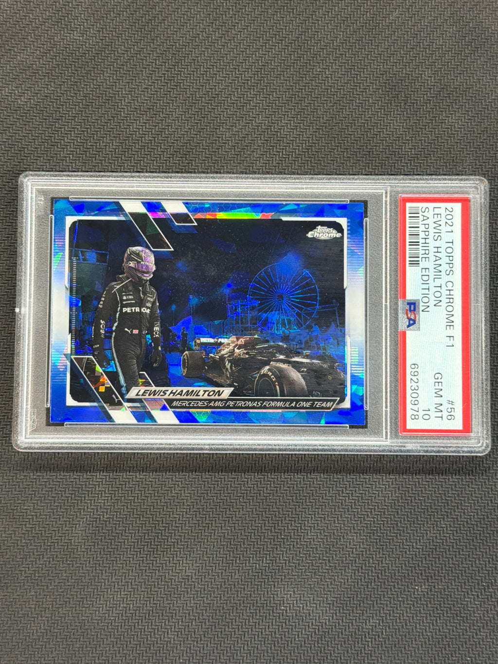 2021 Topps Chrome F1 Sapphire Lewis Hamilton #56 PSA 10 978
