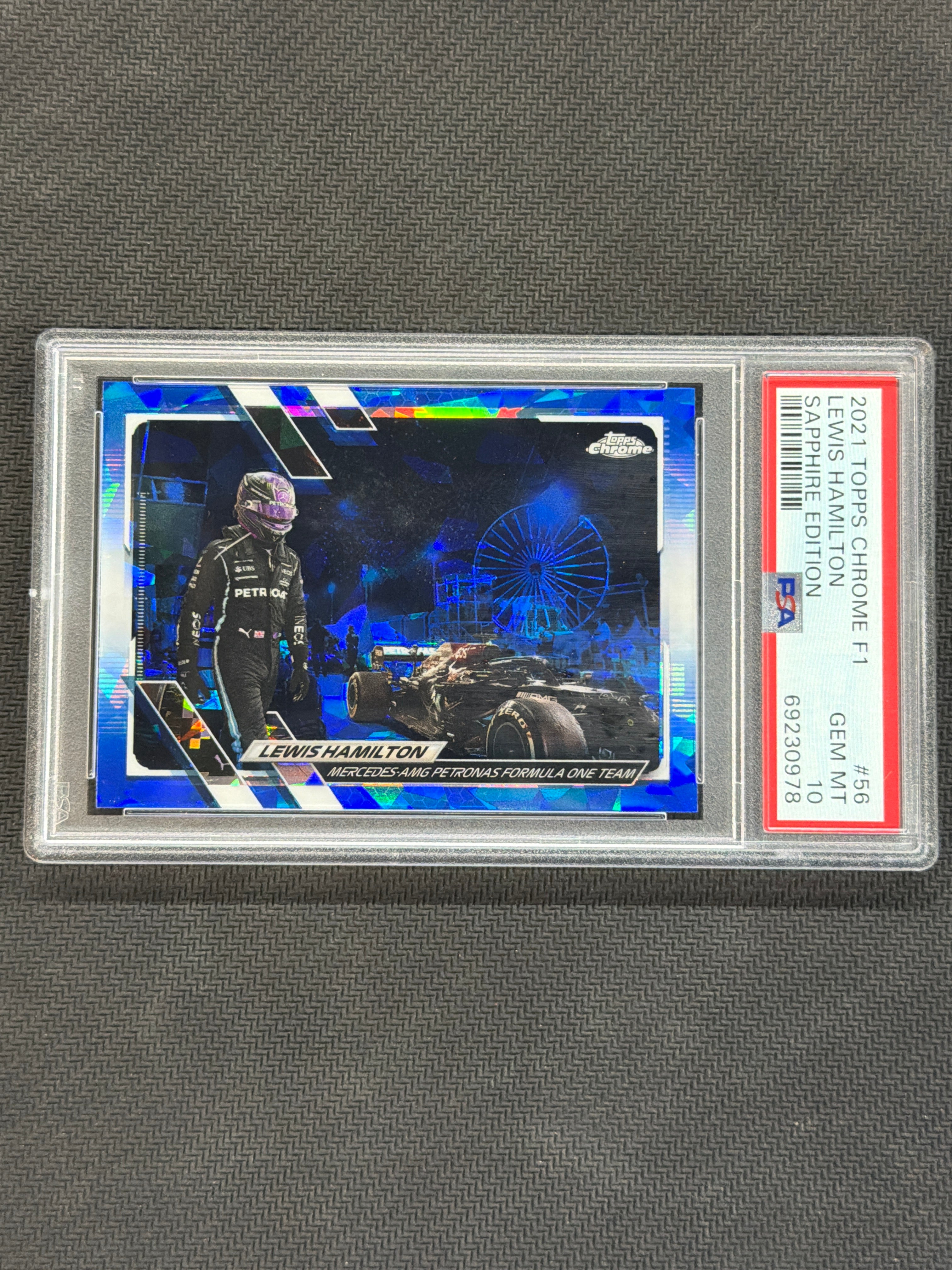 2021 Topps Chrome F1 Sapphire Lewis Hamilton #56 PSA 10 978