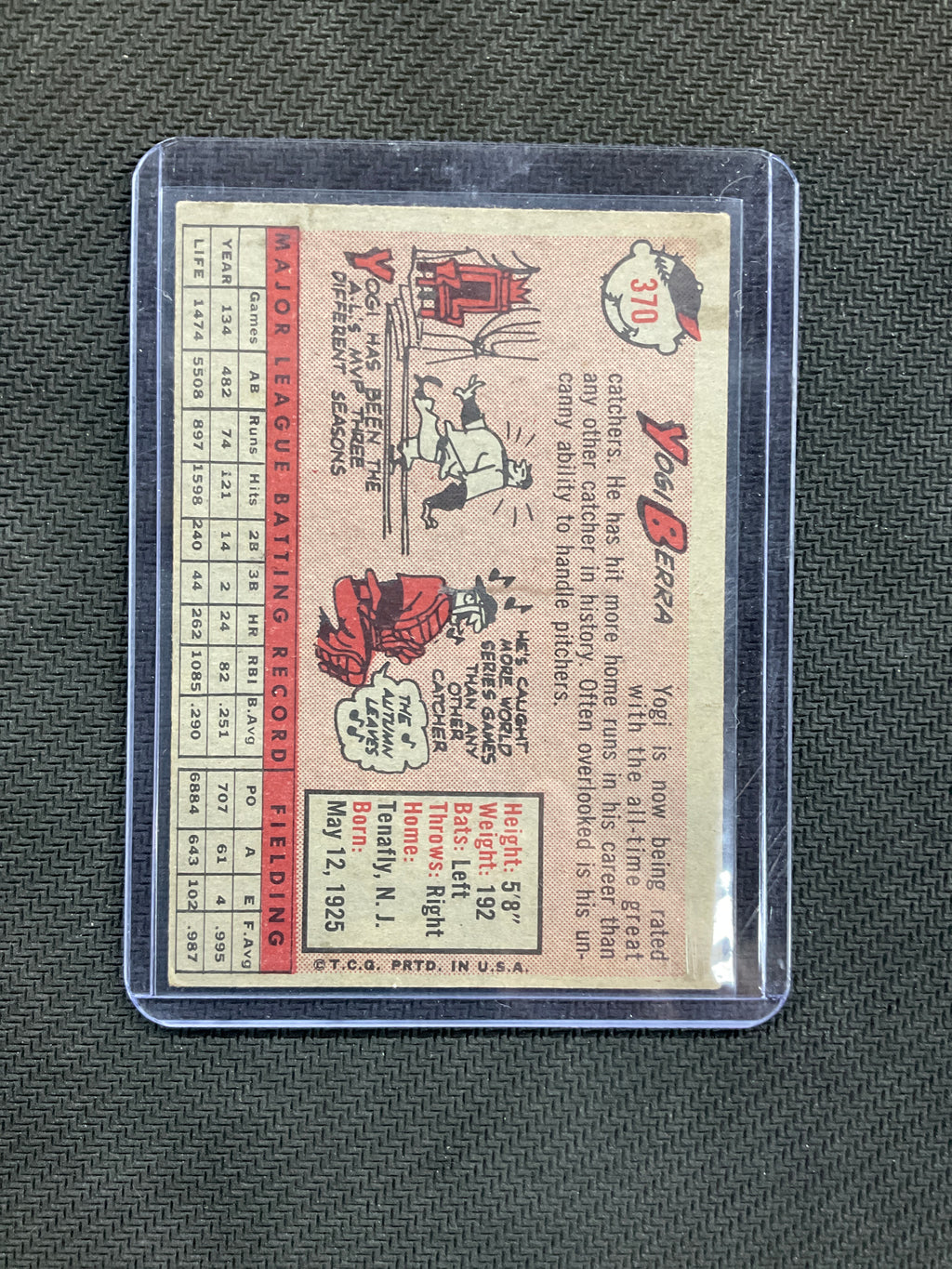 1958 Topps Yogi Berra Yankees