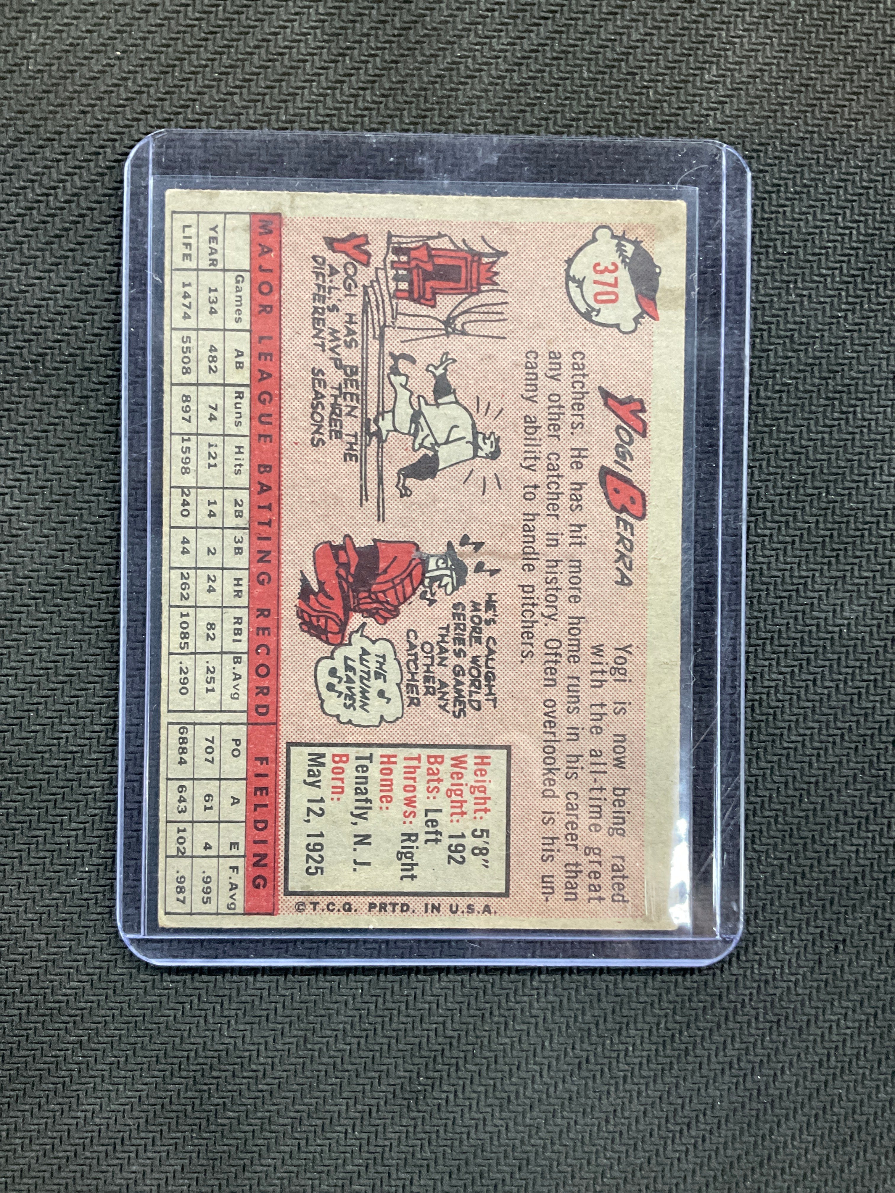1958 Topps Yogi Berra Yankees