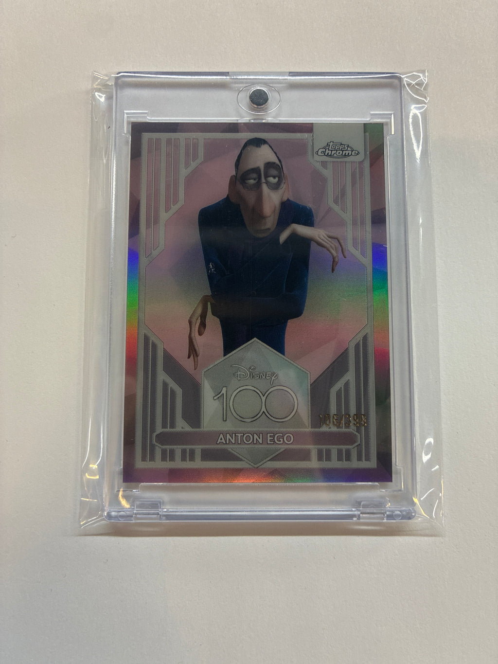2023 Topps Chrome Disney 100 Anton Ego Pink Refractor /399