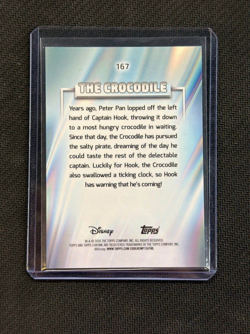2026 Topps Chrome Disney Sapphire The Crocodile Orange /25