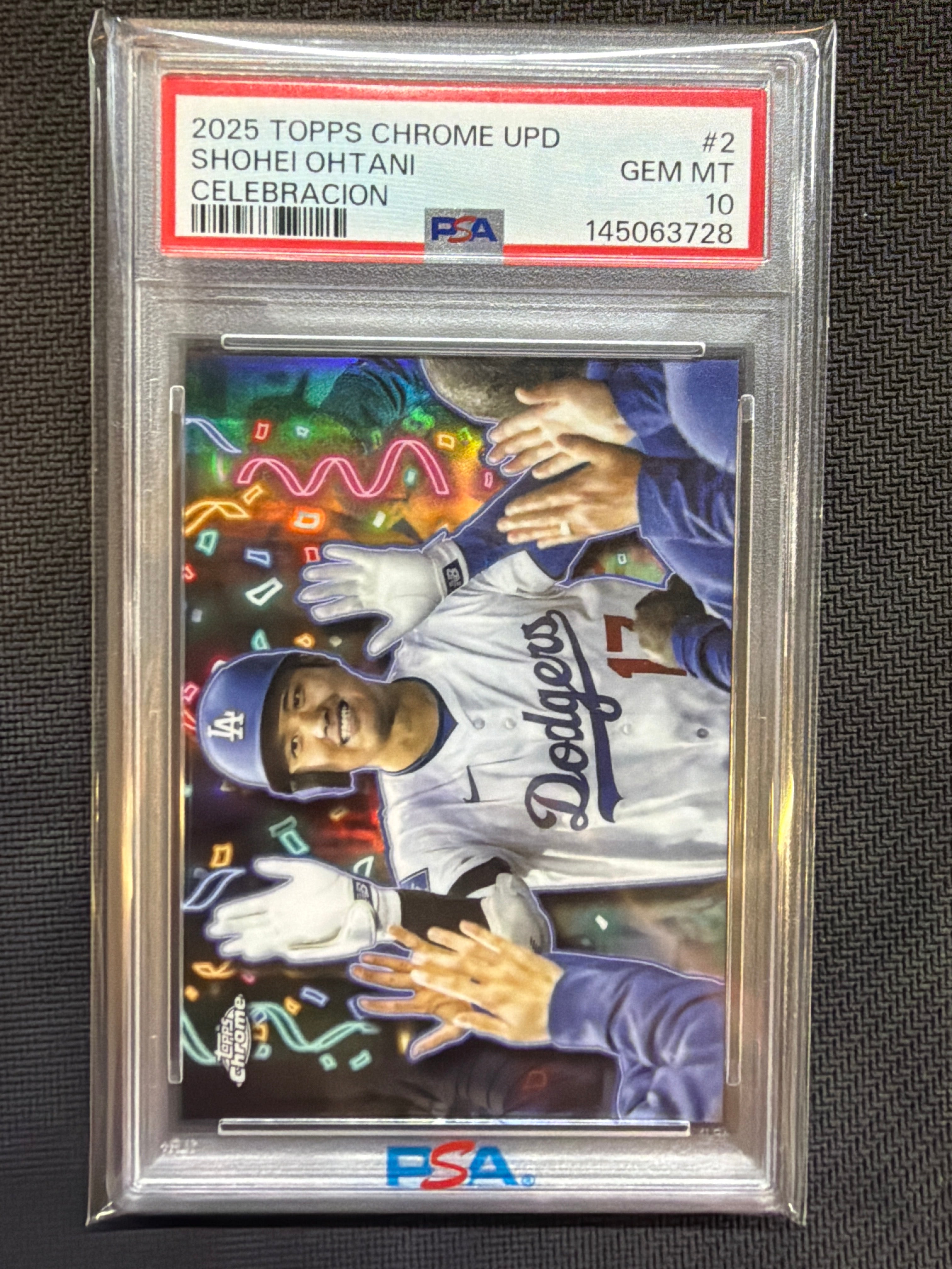 2025 Topps Chrome Update Shohei Ohtani Celebracion #2 PSA 10 Dodgers