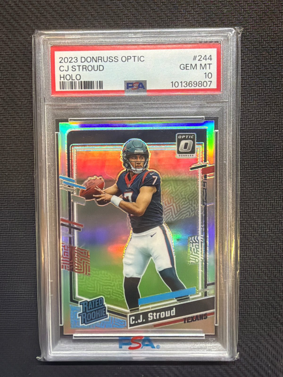 2023 Donruss Optic CJ Stroud Rookie Holo PSA 10 807