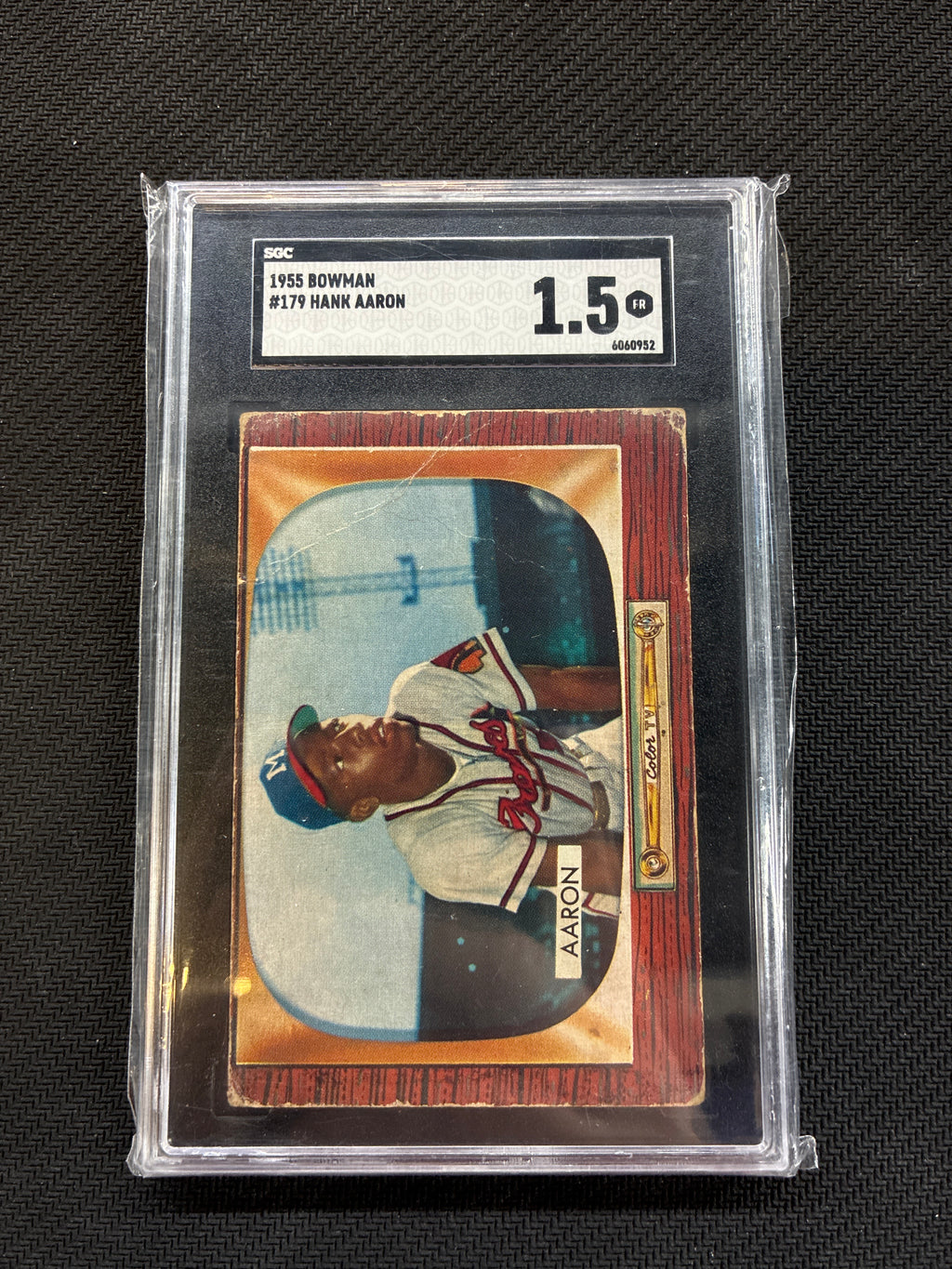 1955 Bowman Hank Aaron SGC 1.5 Braves