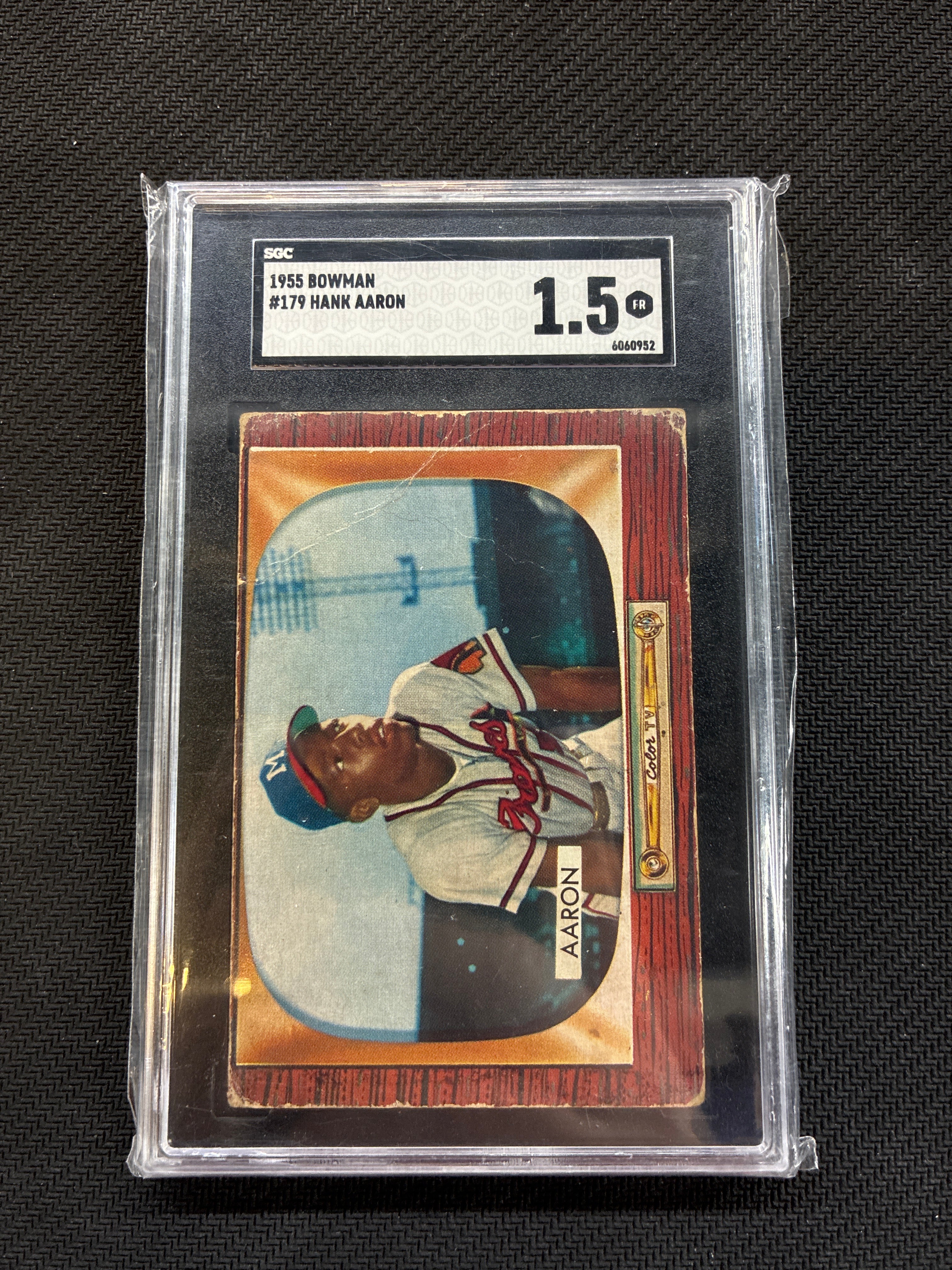 1955 Bowman Hank Aaron SGC 1.5 Braves