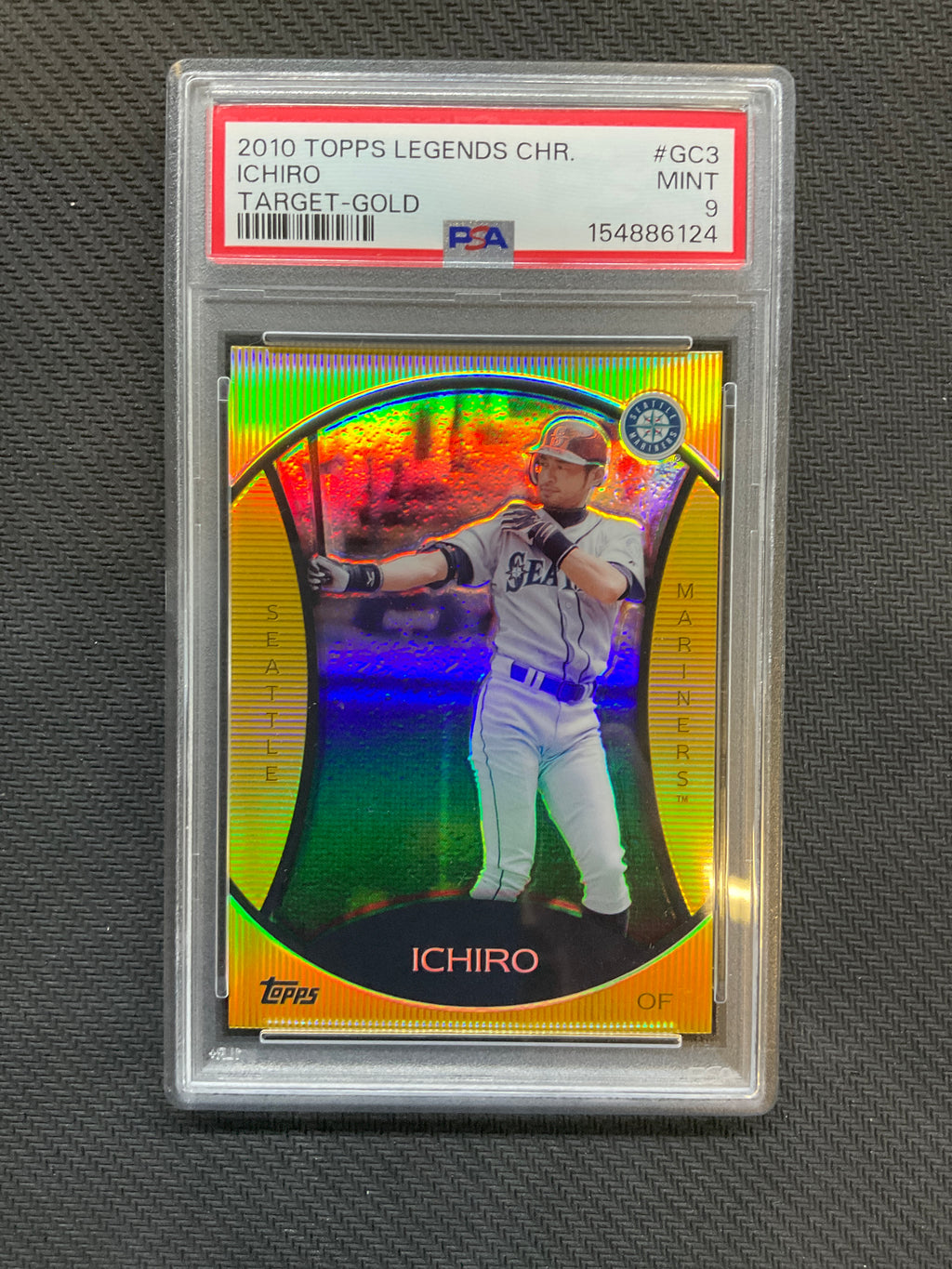 2010 Topps Chrome Legends Chrome Ichiro Target Gold PSA 9