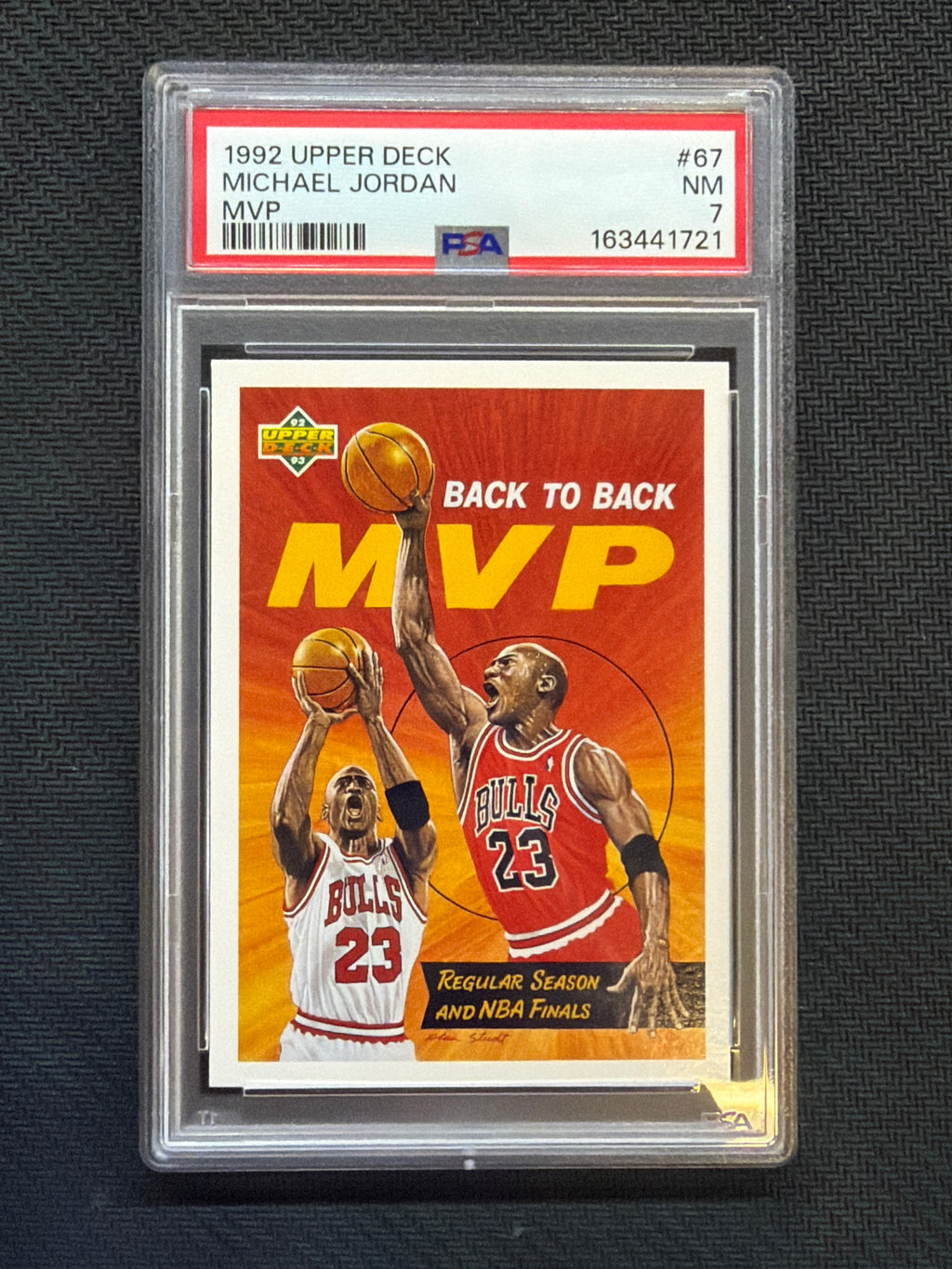 1992 Upper Deck Michael Jordan MVP #67 PSA 7 Bulls 721