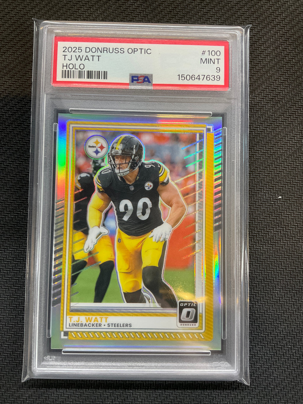 2025 Donruss Optic TJ Watt Holo PSA 9 Steelers