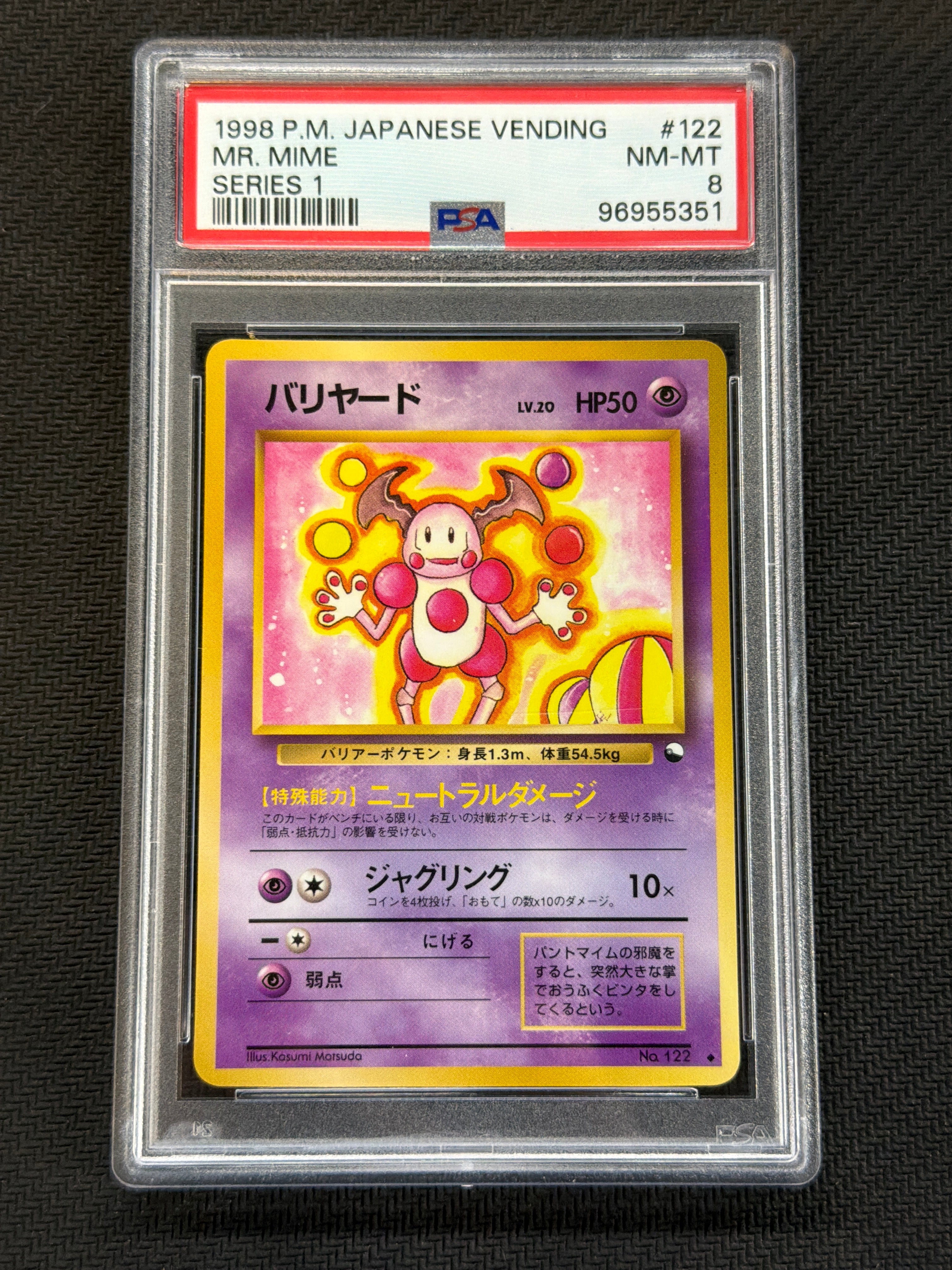 1998 Japanese Mr Mime 122 PSA 8