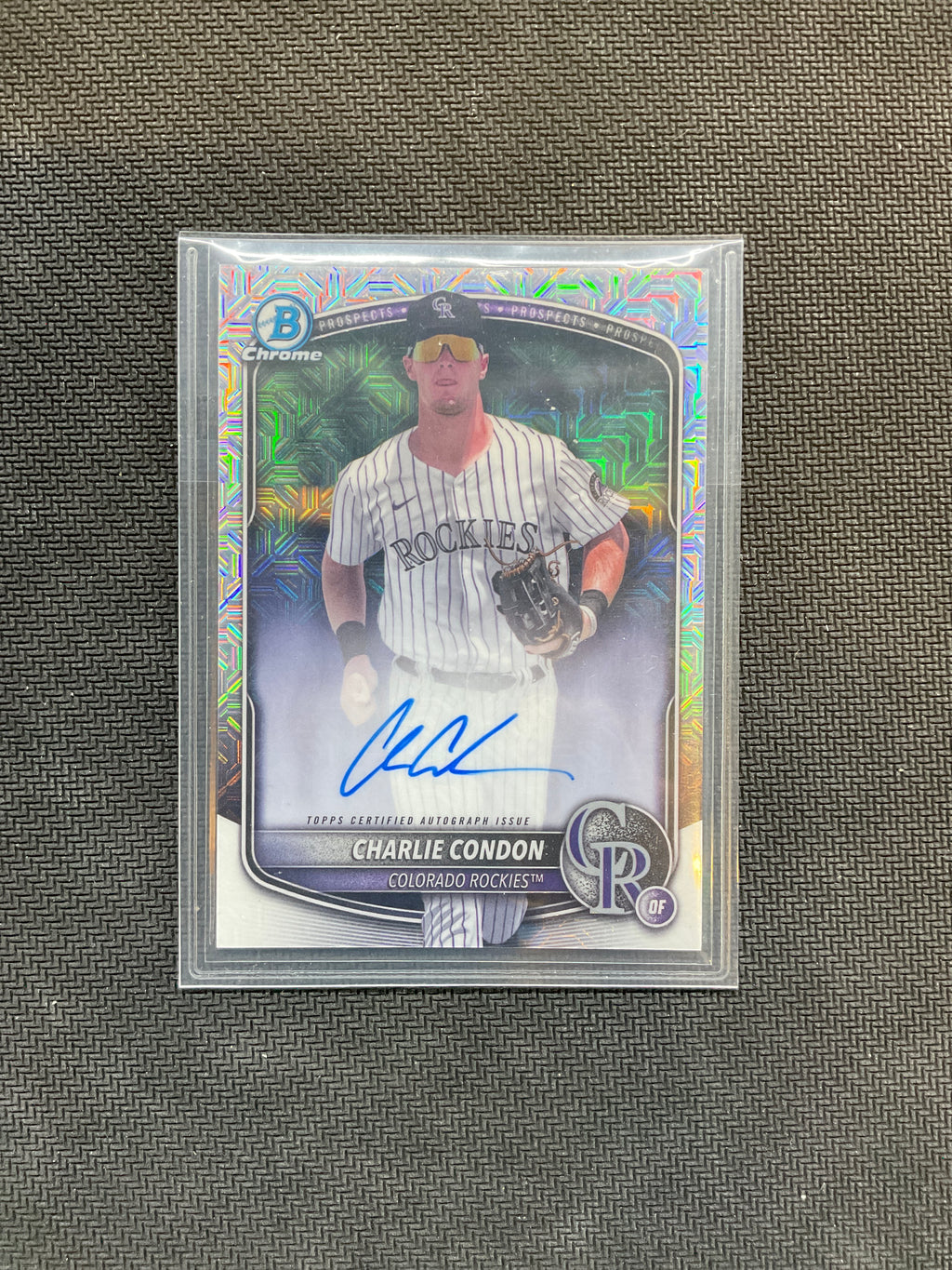 2025 Bowman Chrome Mega Box Charlie Condon Mojo Refractor Auto Rockies