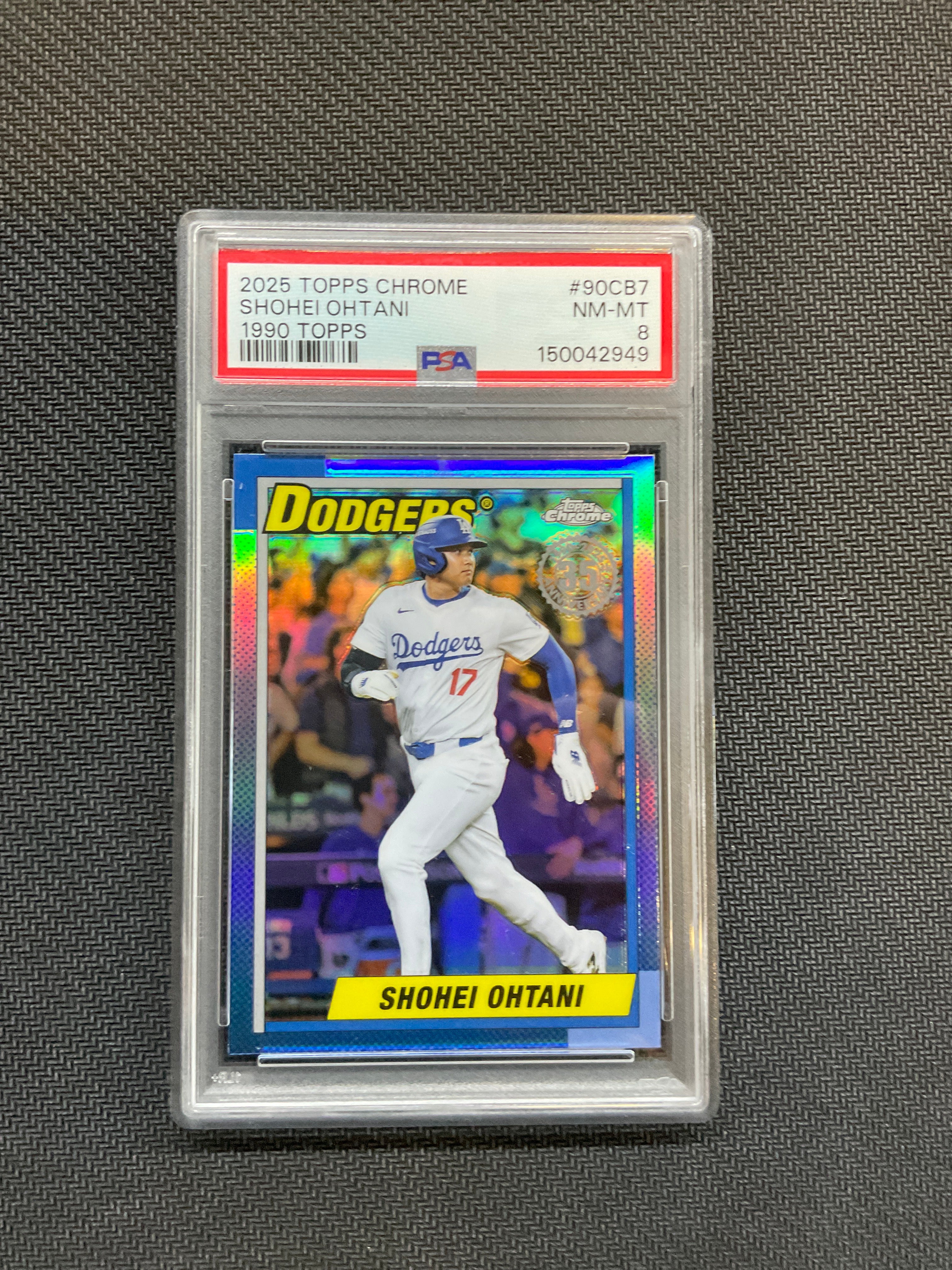 2025 Topps Chrome Shohei Ohtani 1990 PSA 8 Dodgers