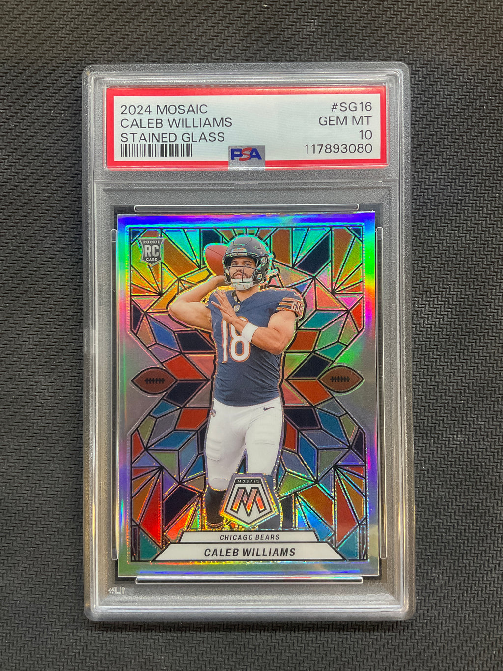 2024 Mosaic Caleb Williams Stained Glass PSA 10 Bears