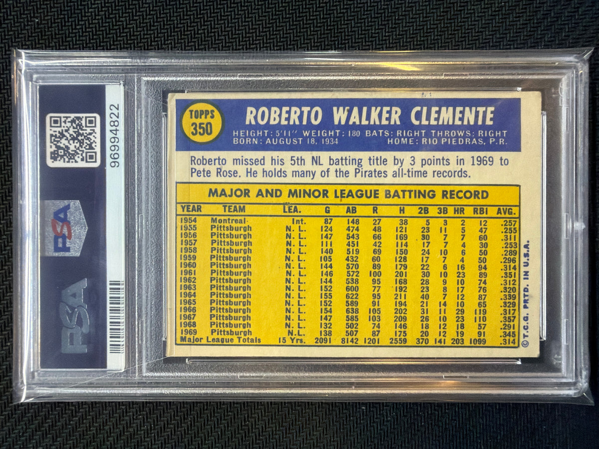 1970 Topps Roberto Clemente #350 PSA 3 822 Pirates