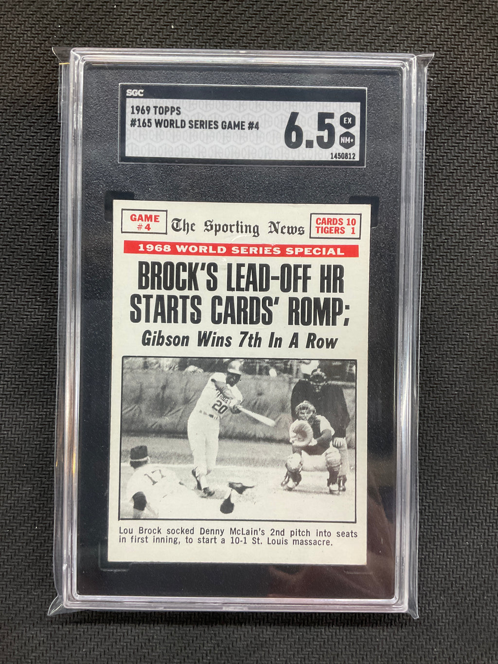 1969 Topps Wolrd Series Game #4 #165 SGC 6.5