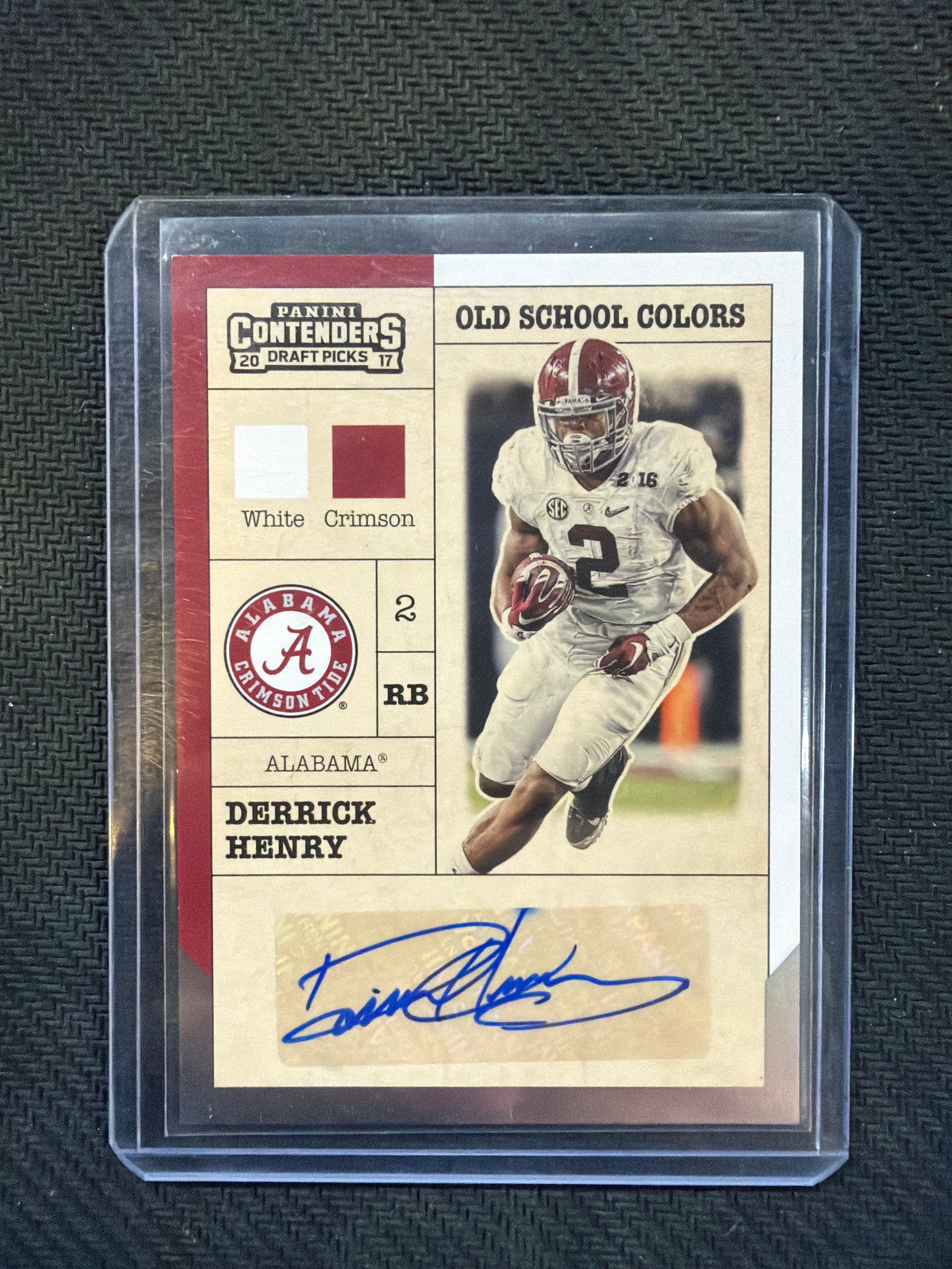 2017 Panini Contenders Draft Picks Derrick Henry Rookie Auto Old School Alabama
