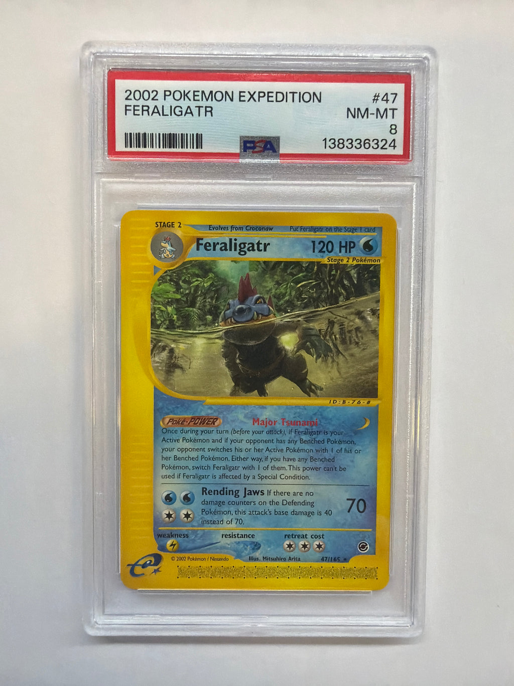 2002 Pokemon Expedition Feraligatr 47 PSA 8