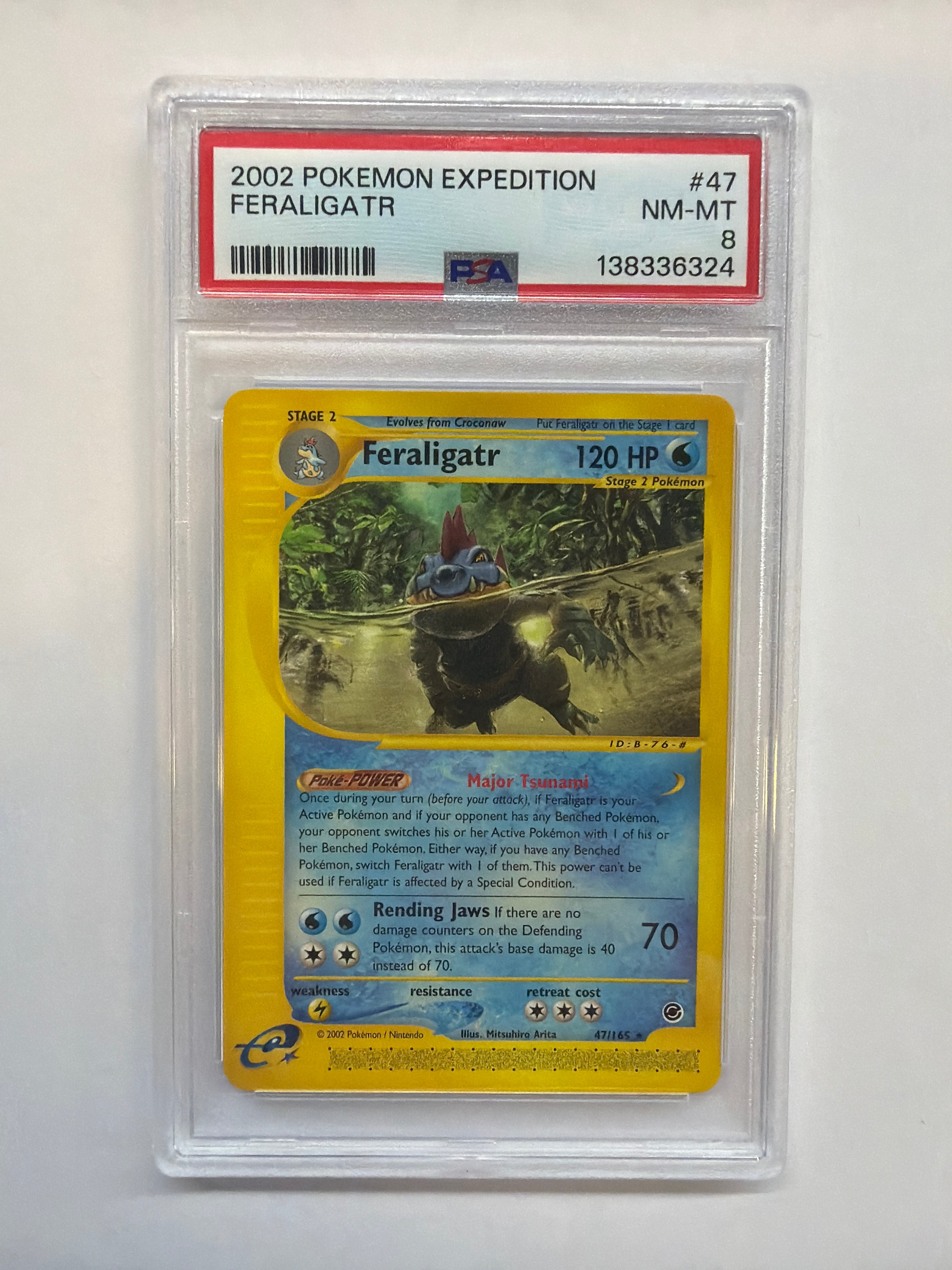 2002 Pokemon Expedition Feraligatr 47 PSA 8