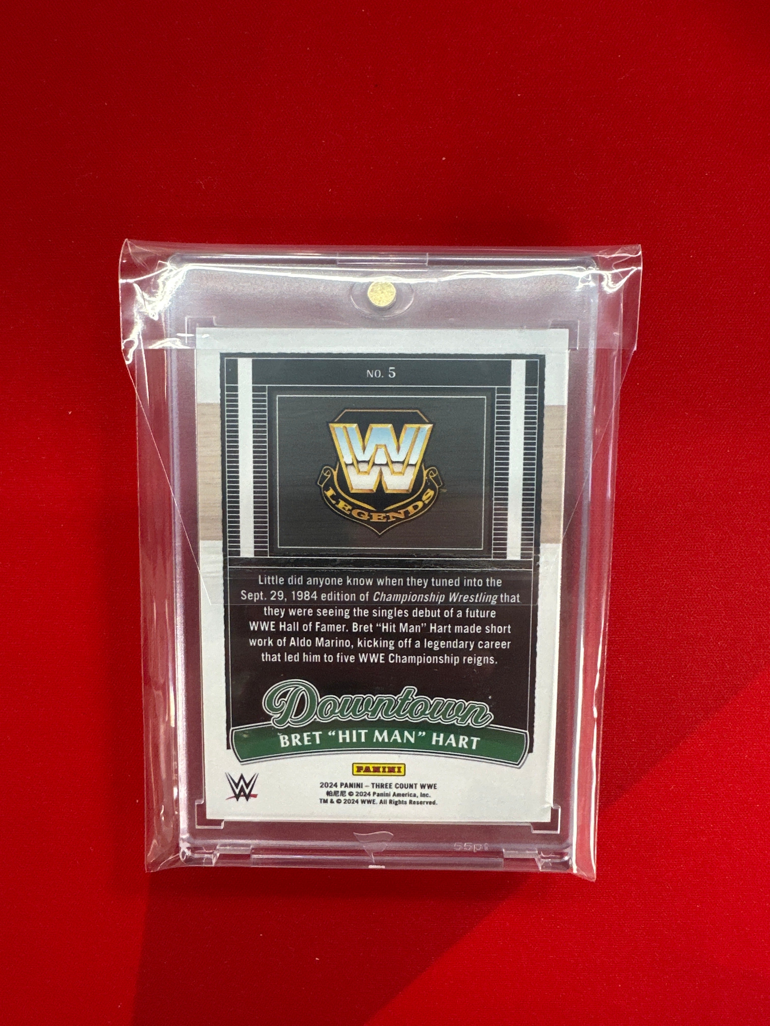 2024 Three Count Bret Hit Man Hart Downtown! WWE