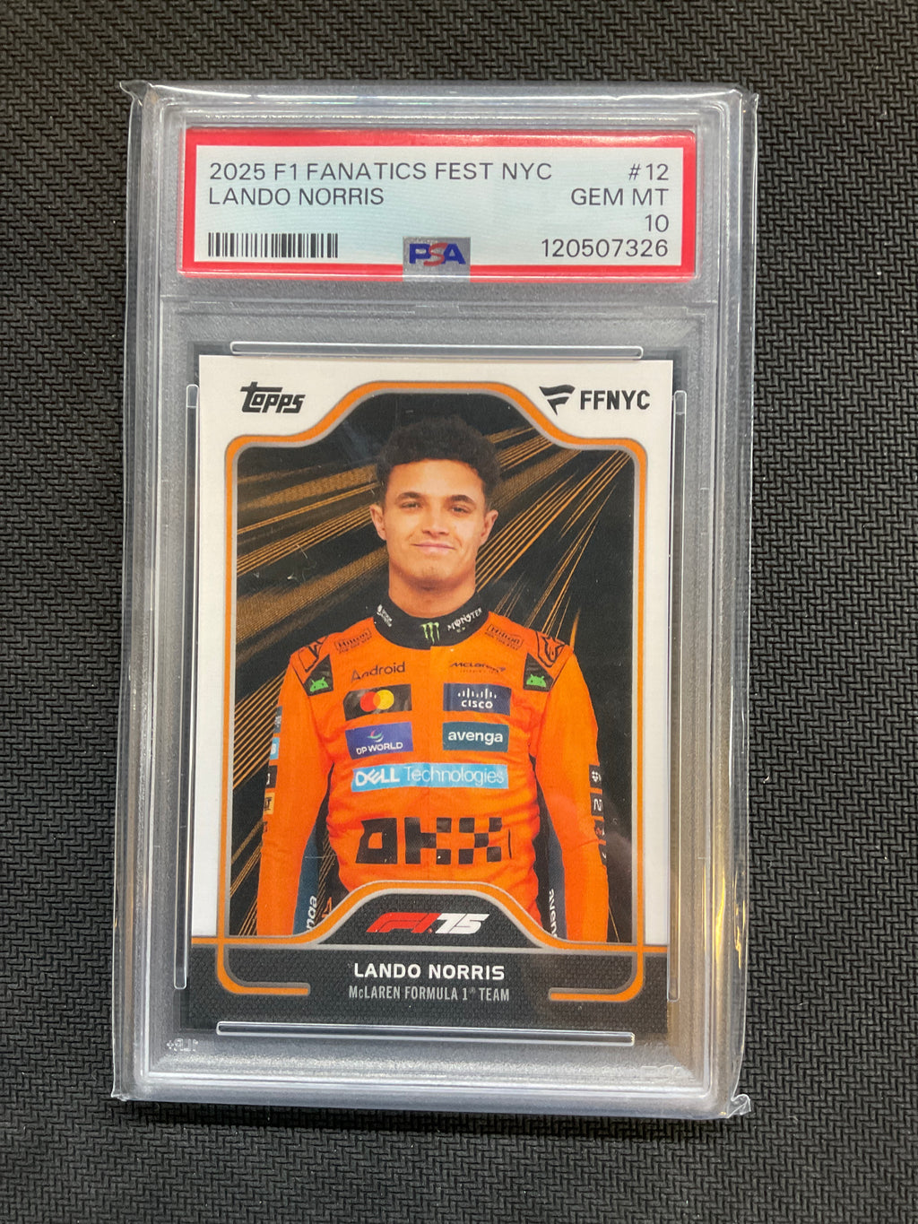 2025 Topps F1 Fanatics Fest Lando Norris #12 PSA 10 Mclaren