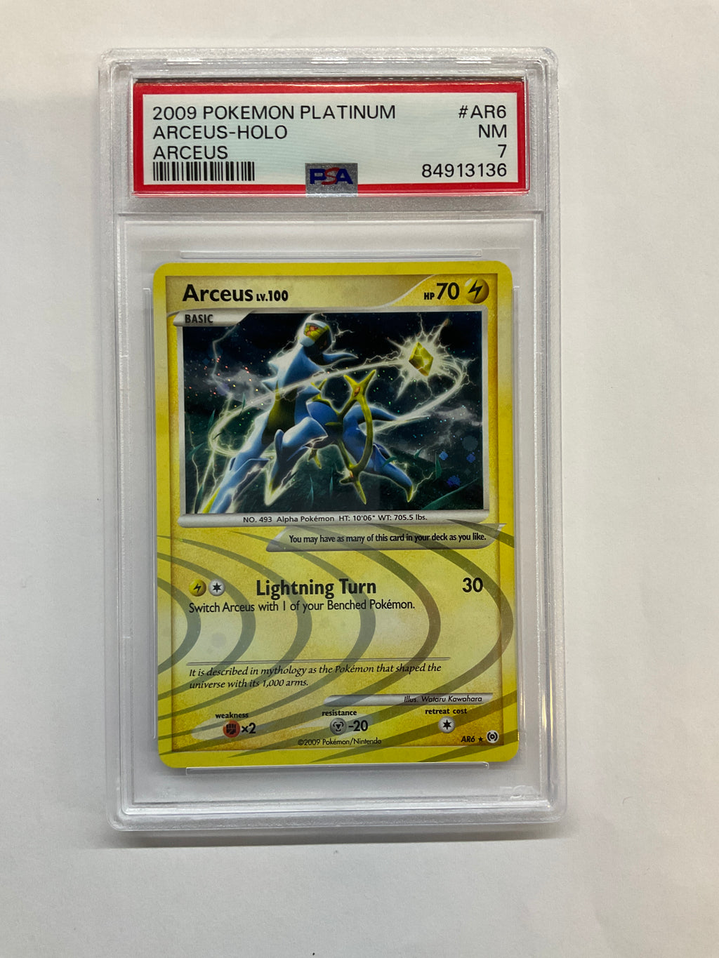 2009 Pokemon Platinum Arceus Holo AR6 PSA 7