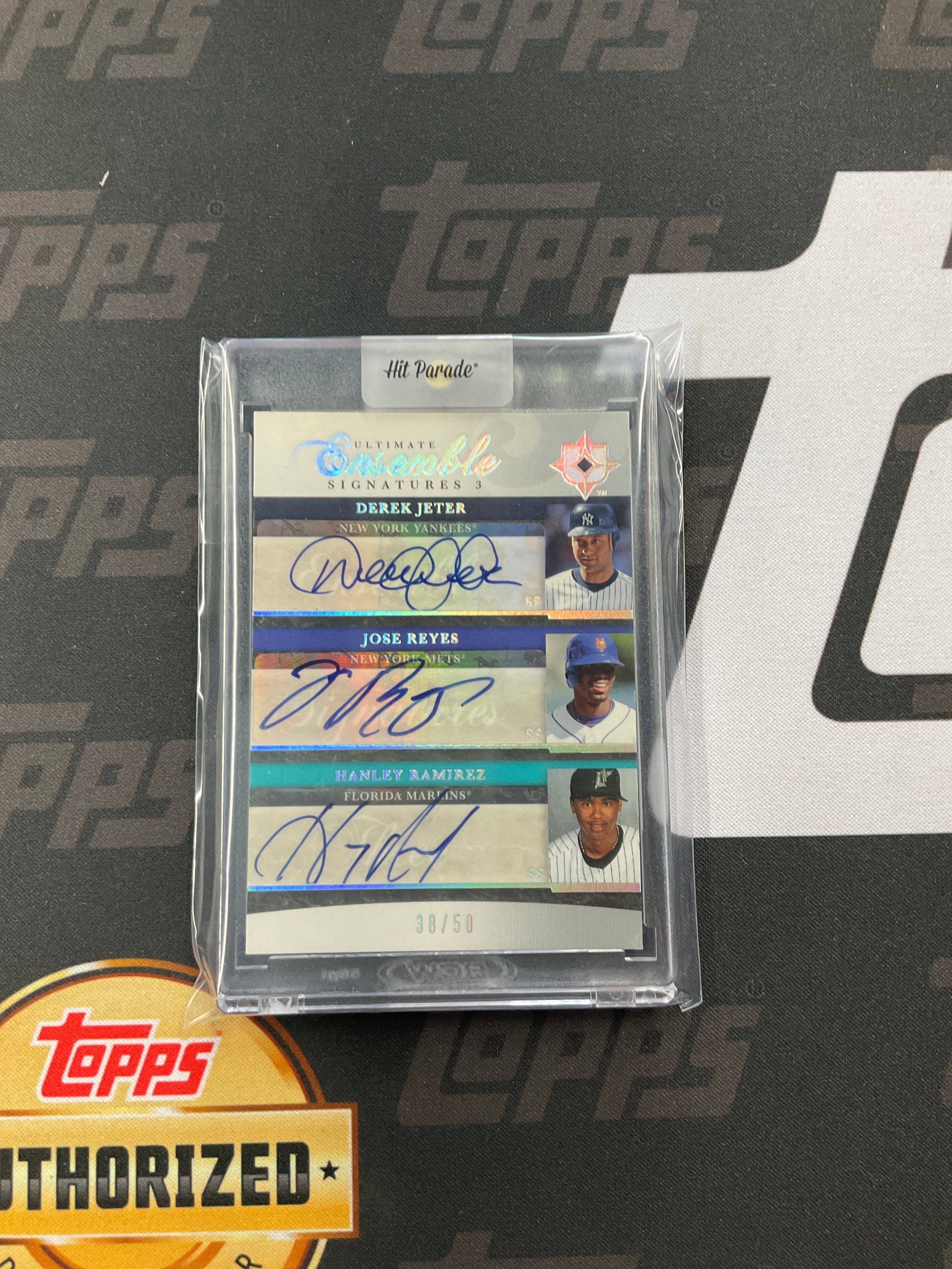 2006 Ultimate Collection Derek Jeter Jose Reyes Hanley Ramirez Triple Auto /50