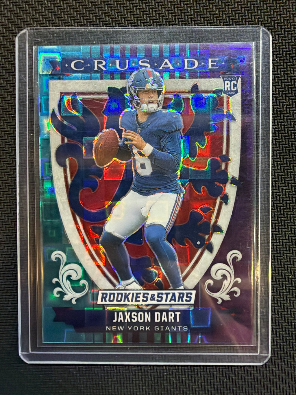 2025 Panini Rookies & Stars Jaxson Dart Rookie /210 Crusade Purple & Blue