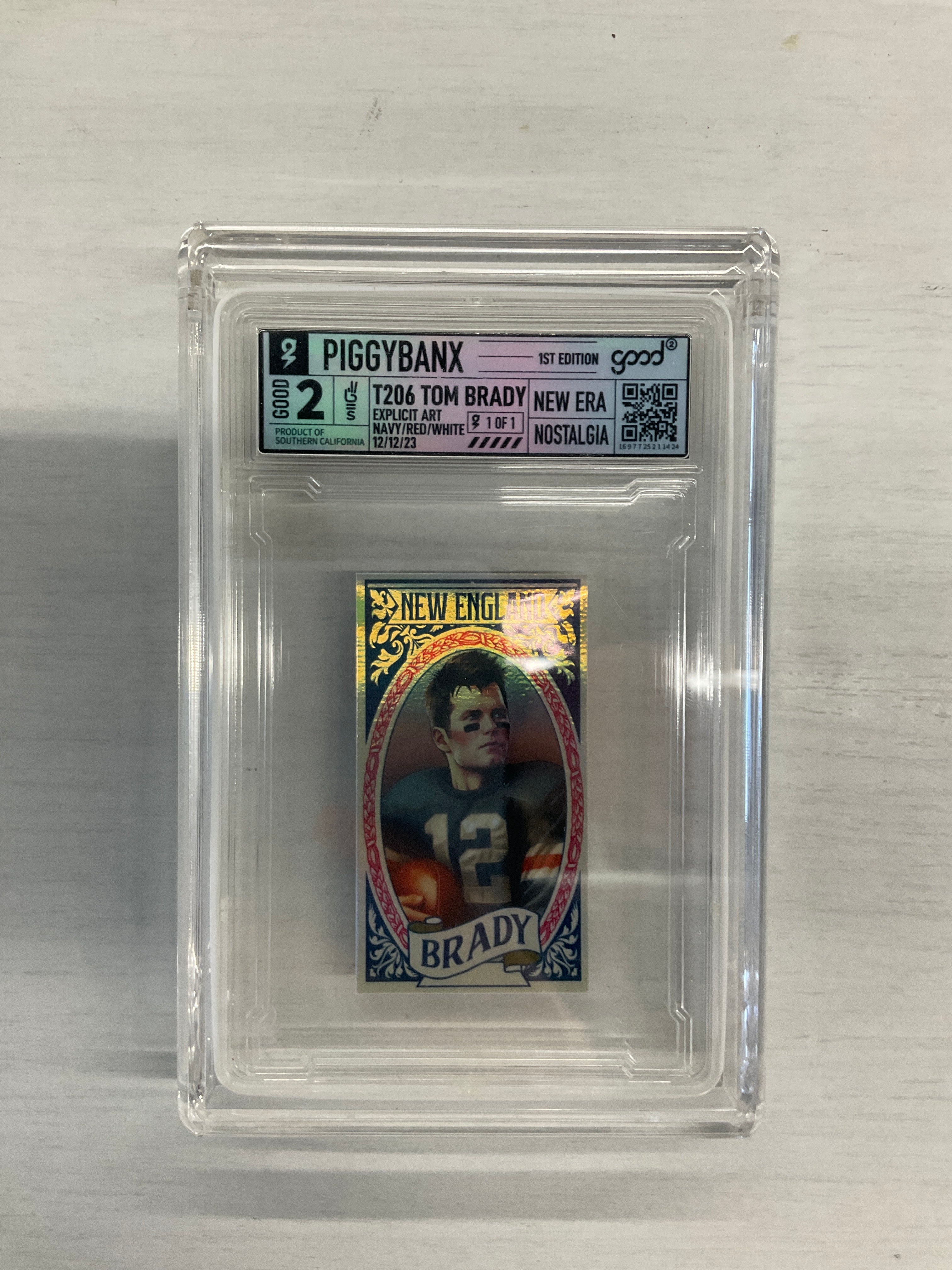 PiggyBanx T206 To Brady Refractor 1/1 Navy Red White Piggy Banx