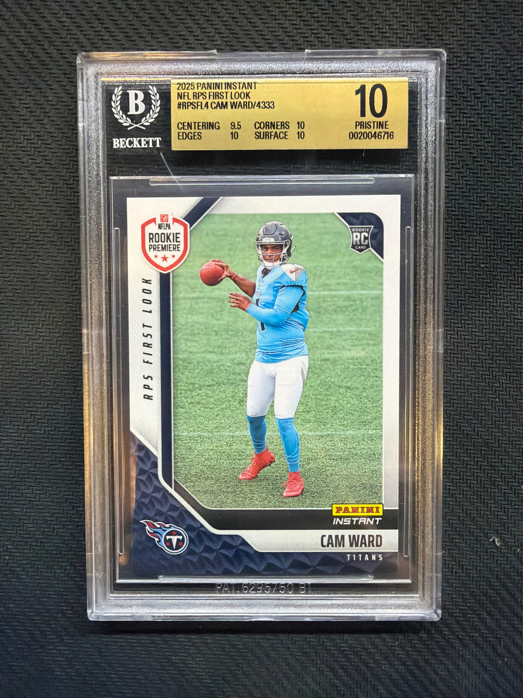 2025 Panini Instant Cam Ward Rookie BGS 10 Titans 716