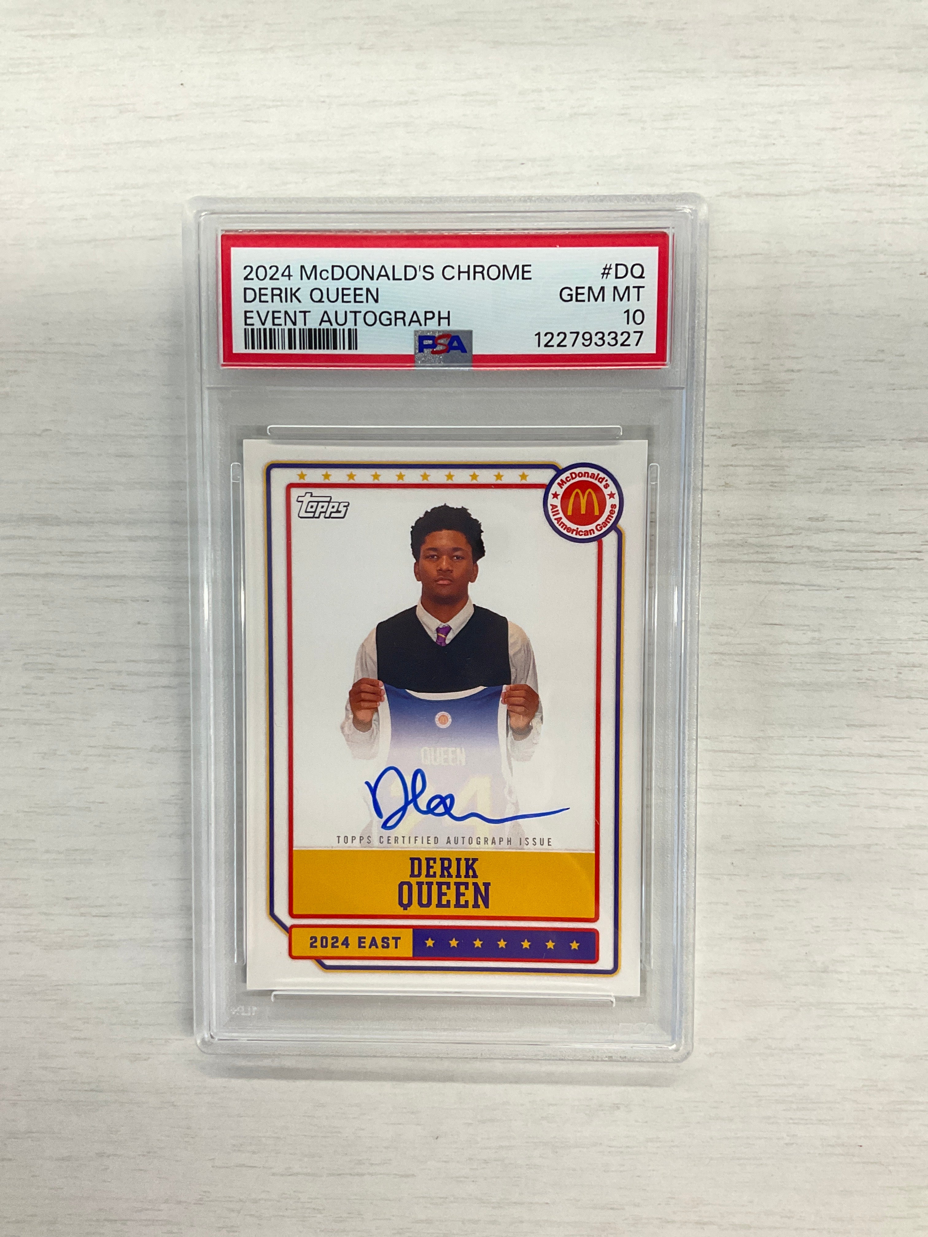 2024 Mcdonald's Derik Queen Event Auto PSA 10 4