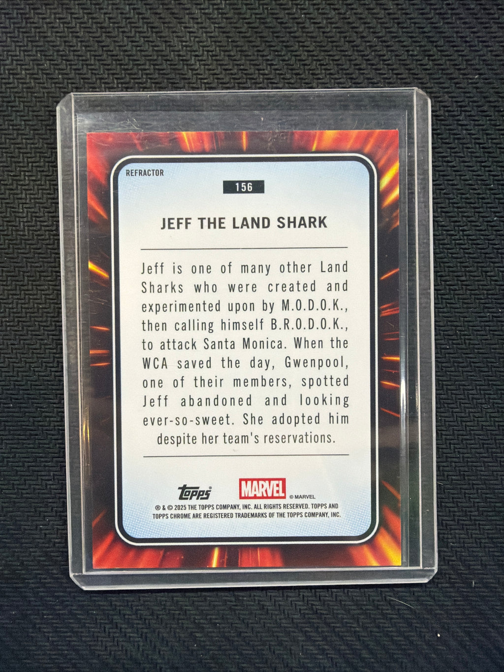 2025 Topps Chrome Jeff The Land Shark Refractor