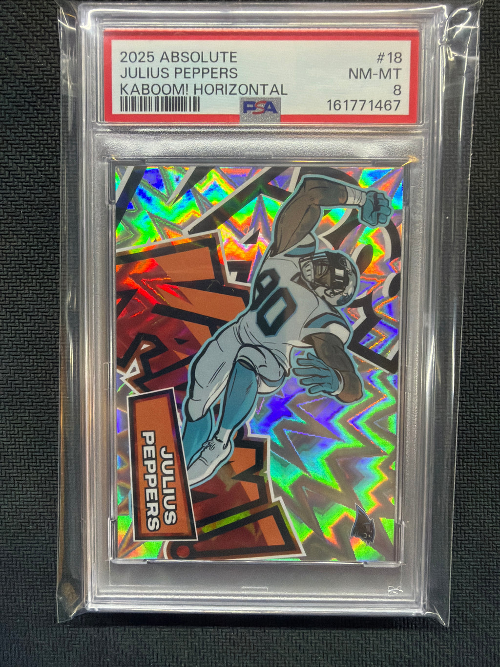 2025 Absolute Julius Peppers Kaboom! Horizontal #18 PSA 8 467