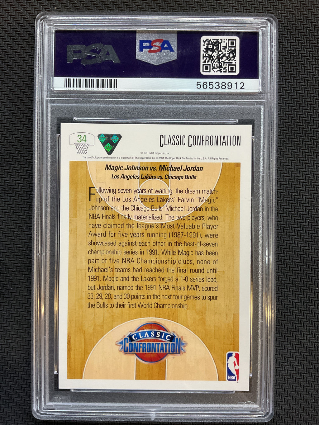 1991 Upper Deck Magic vs Jordan PSA 10 Lakers / Bulls