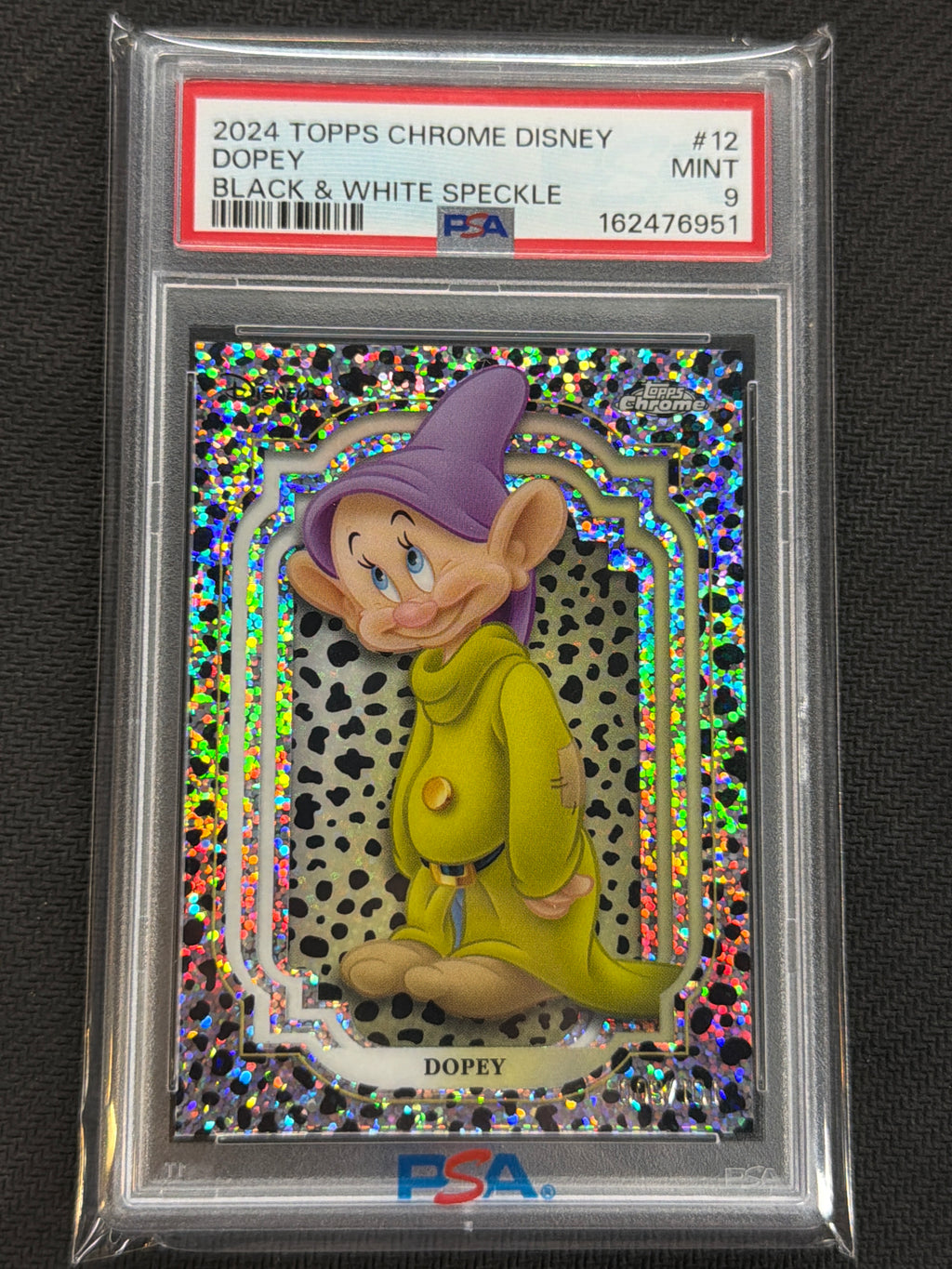 2024 Topps Chrome Disney Dopey Black & White /101 PSA 9 951