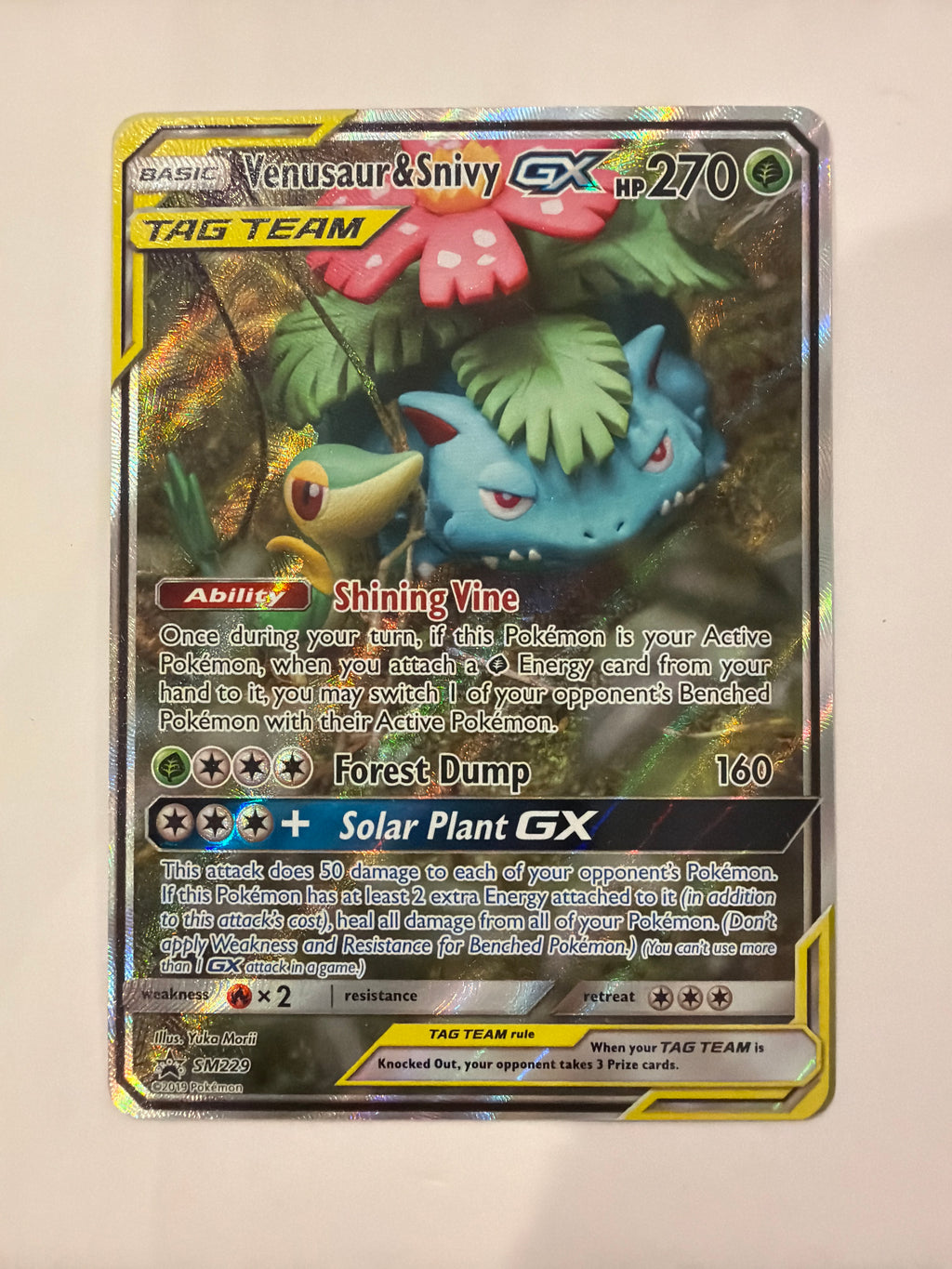 2019 Venusaur & Snivy GX SM229 LP