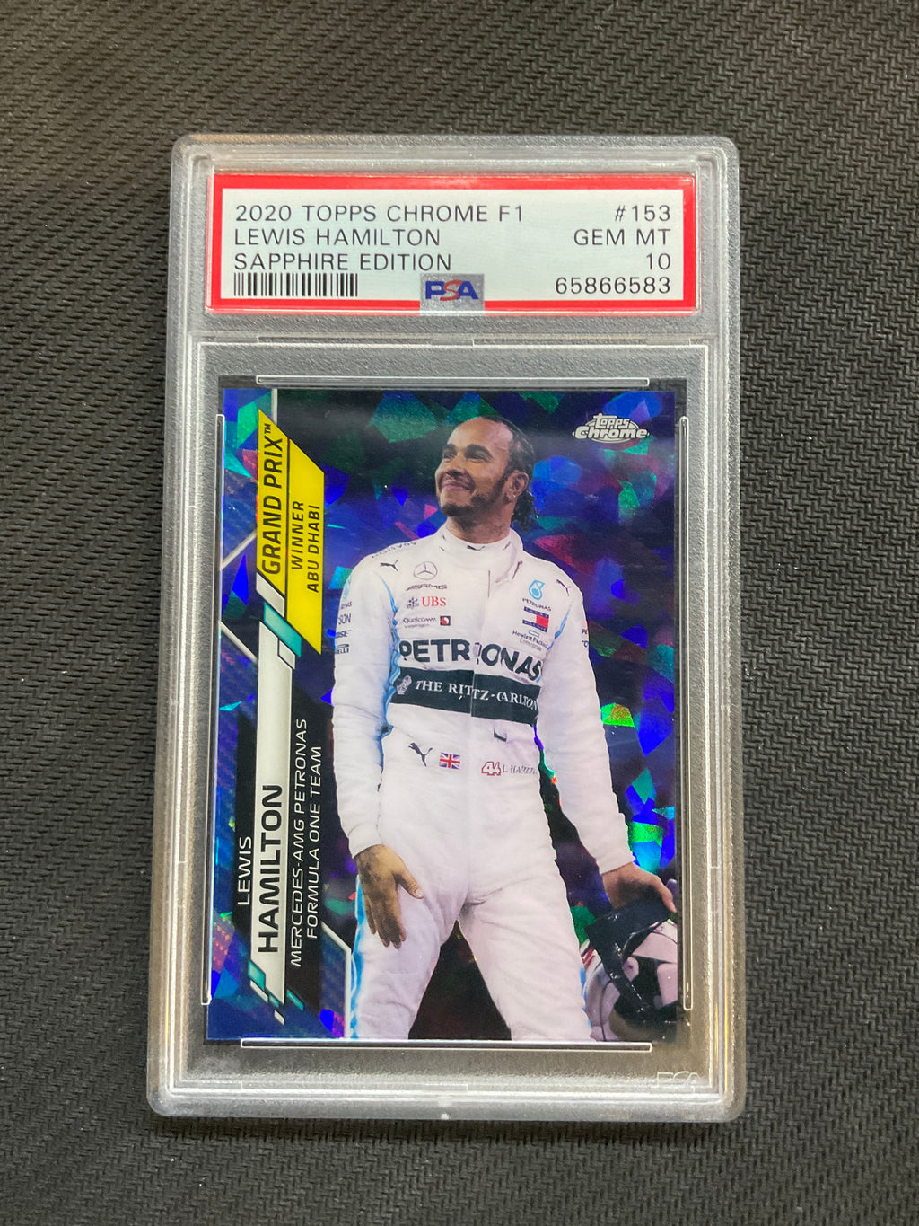 2020 Topps Chrome F1 Sapphire Lewis Hamilton #153 PSA 10 583