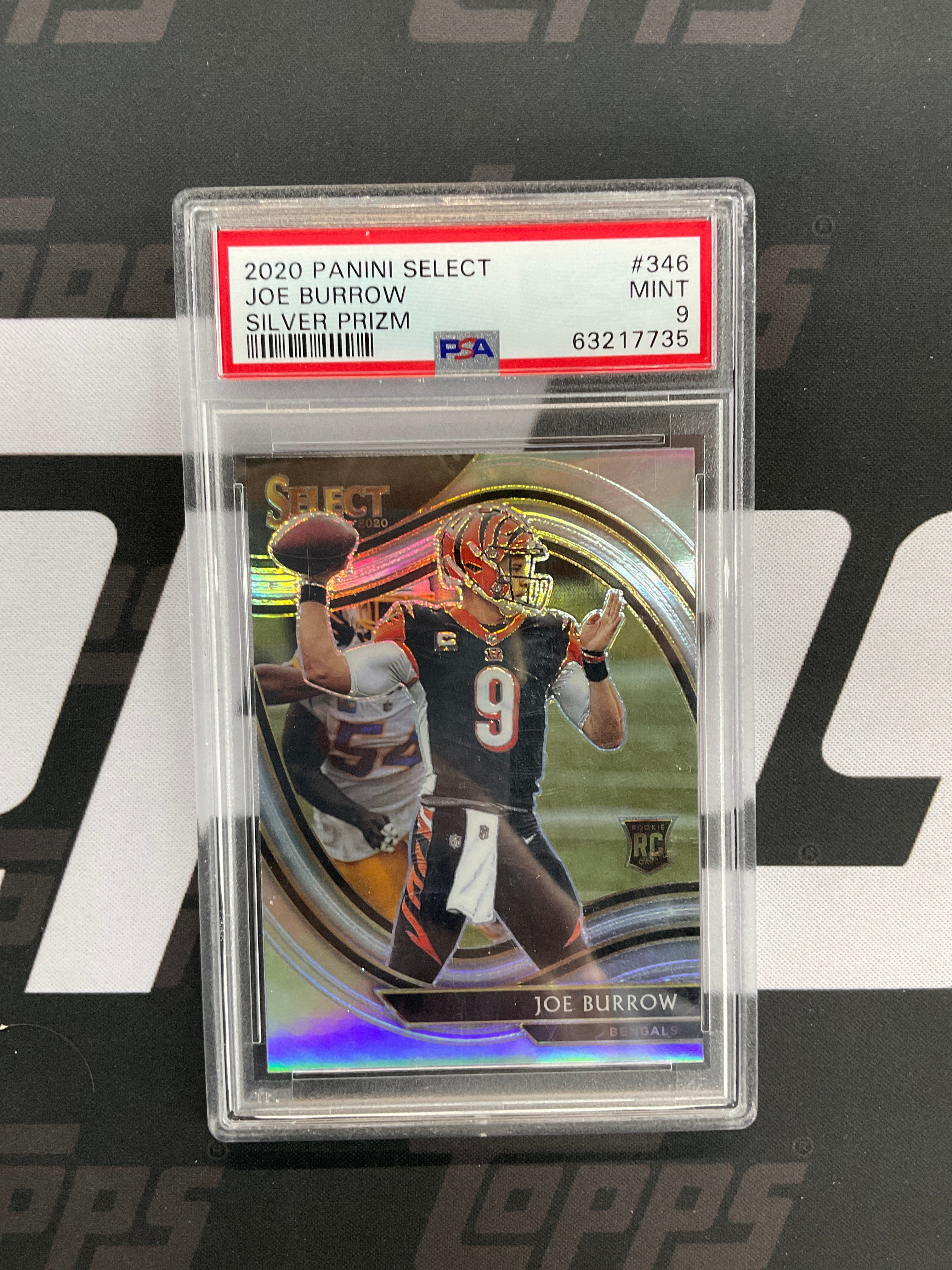 2020 Panini Select Joe Burrow Rookie Silver Field Level PSA 9