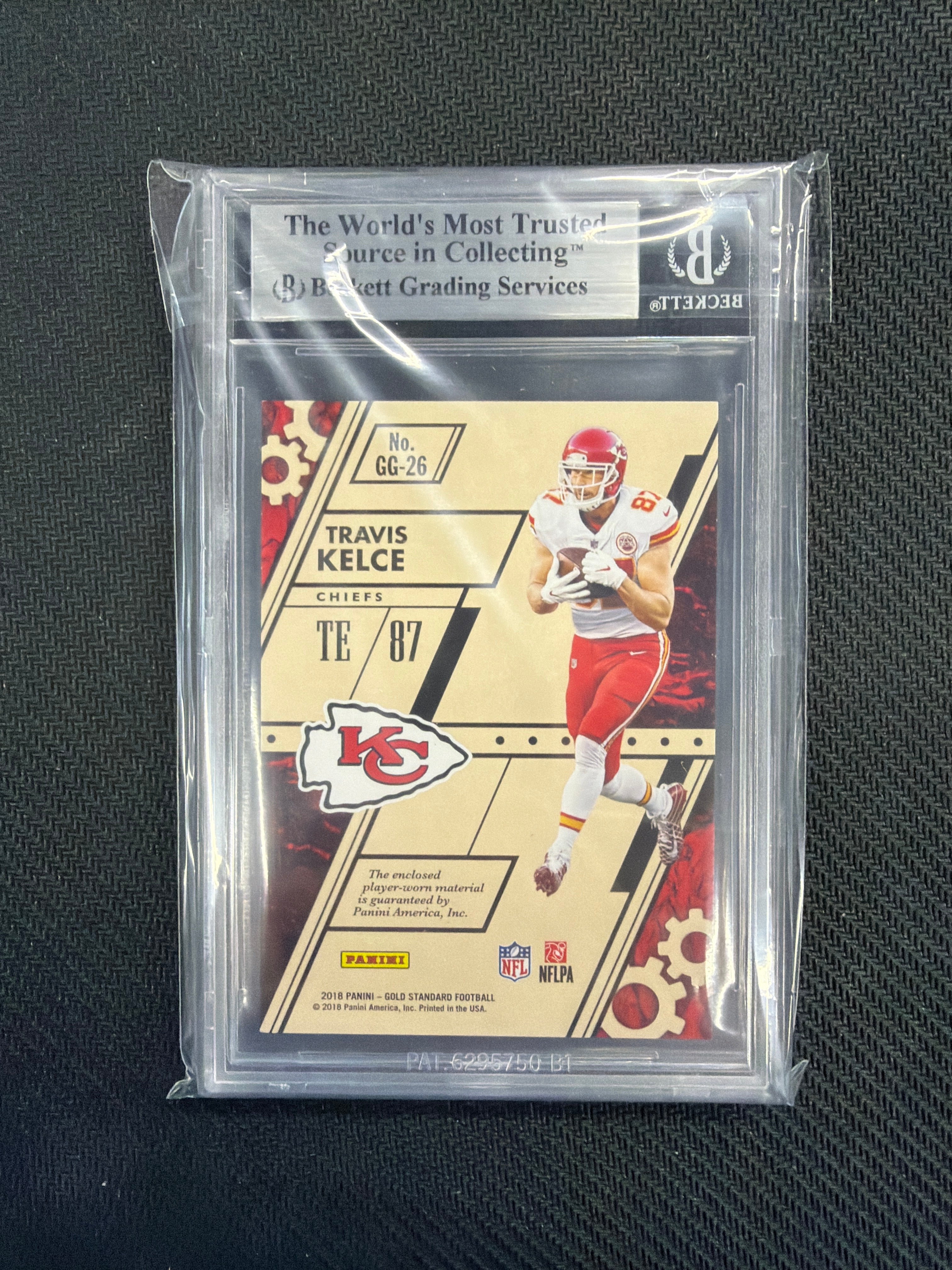 2018 Panini Gold Standard Travis Kelce Patch /125 BGS 9 Cheifs