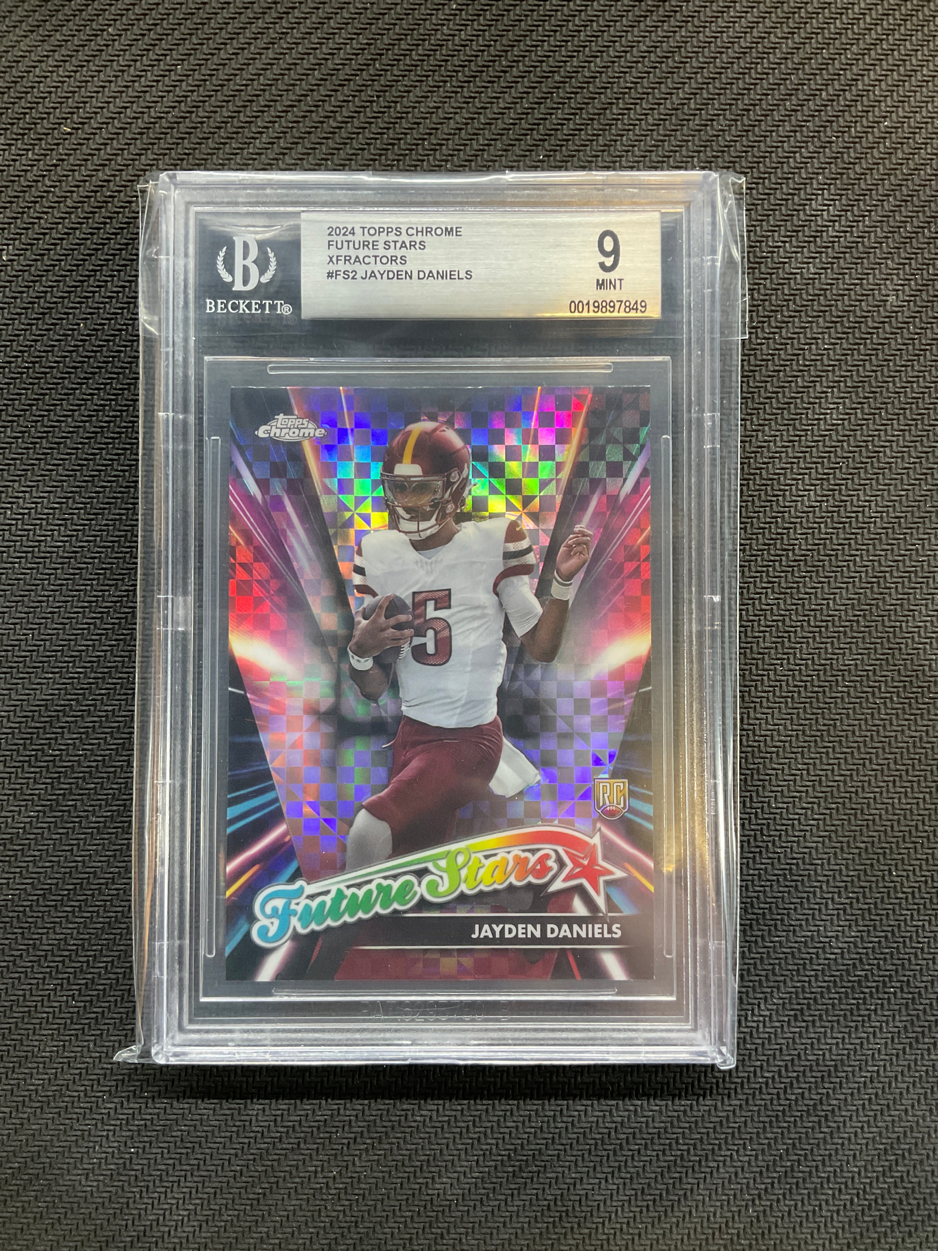 2024 Topps Chrome Jayden Daniels Future Stars Rookie X-Fractor BGS 9