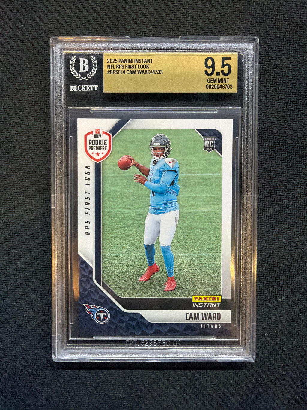 2025 Panini Instant Cam Ward Rookie BGS 9.5 Titans 703