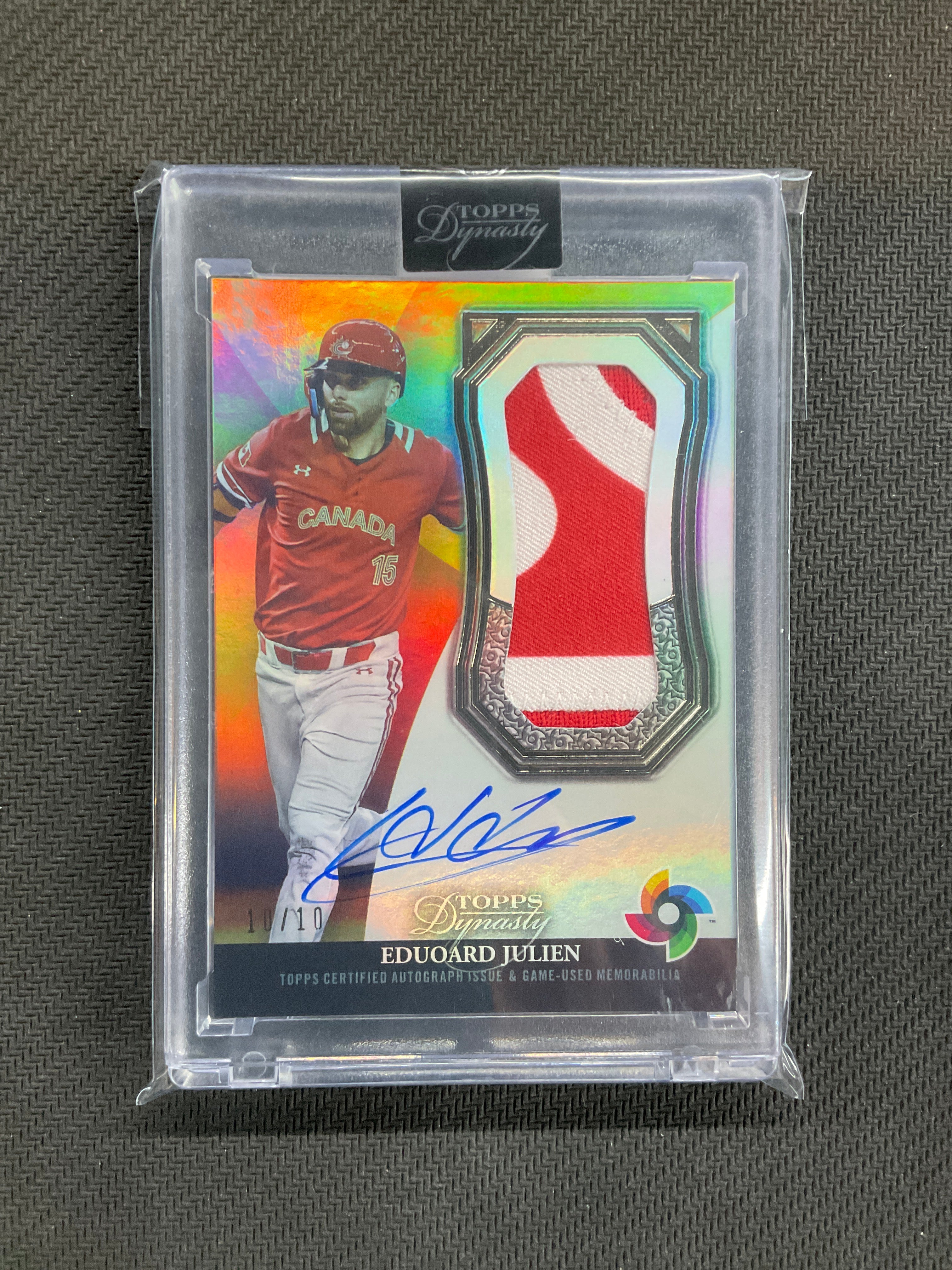 2023 Topps Dynasty Eduoard Julien WBC Patch Auto /10 Canada