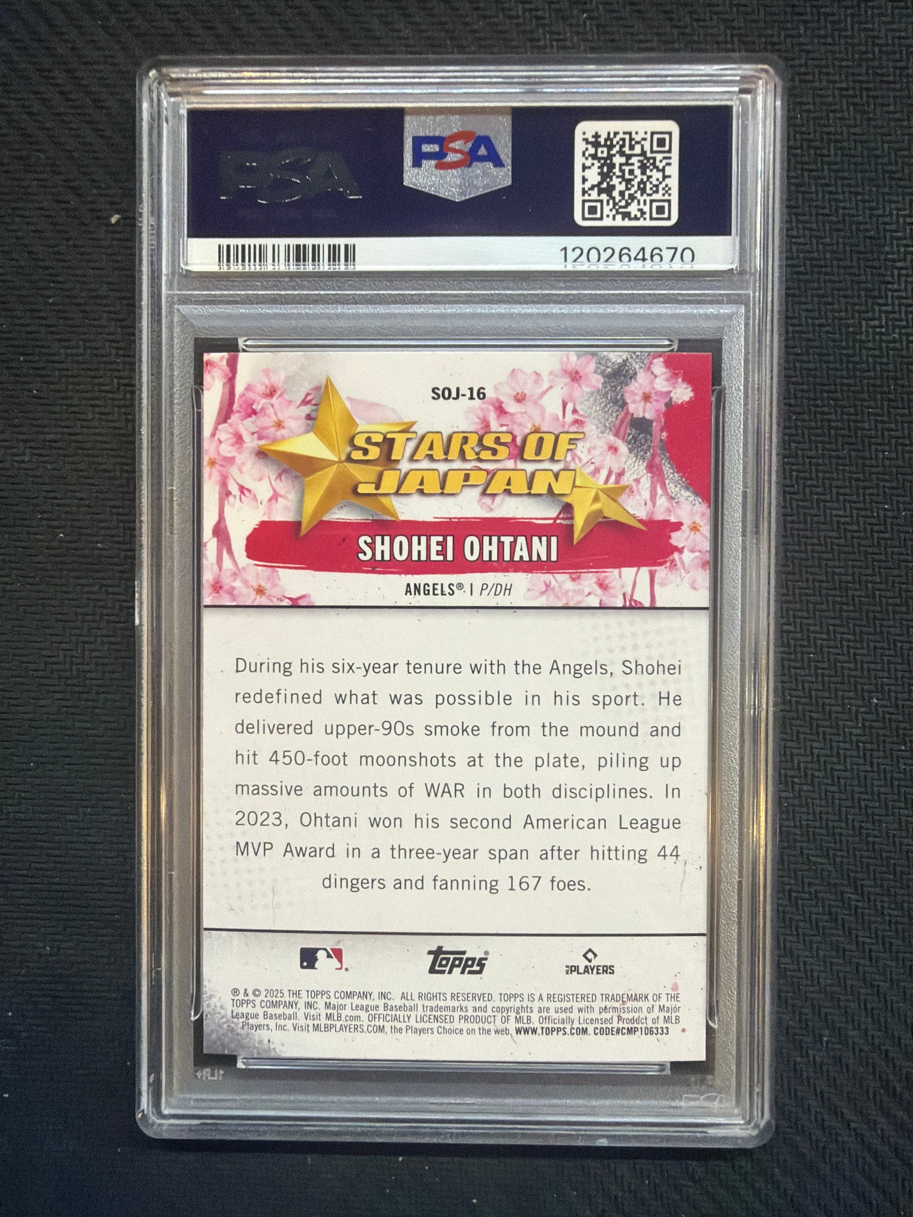 2025 Topps Tokyo Series Shohei Ohtani Stars Of Japan PSA 10 670